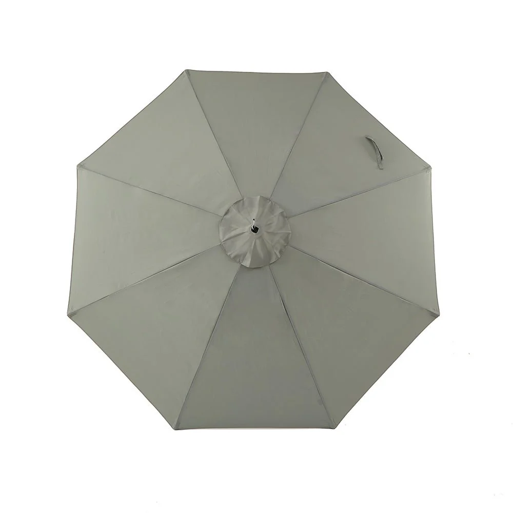 3M LED Light Aluminium Frame Garden Parasol with Tilt Crank, Grey - Image 11