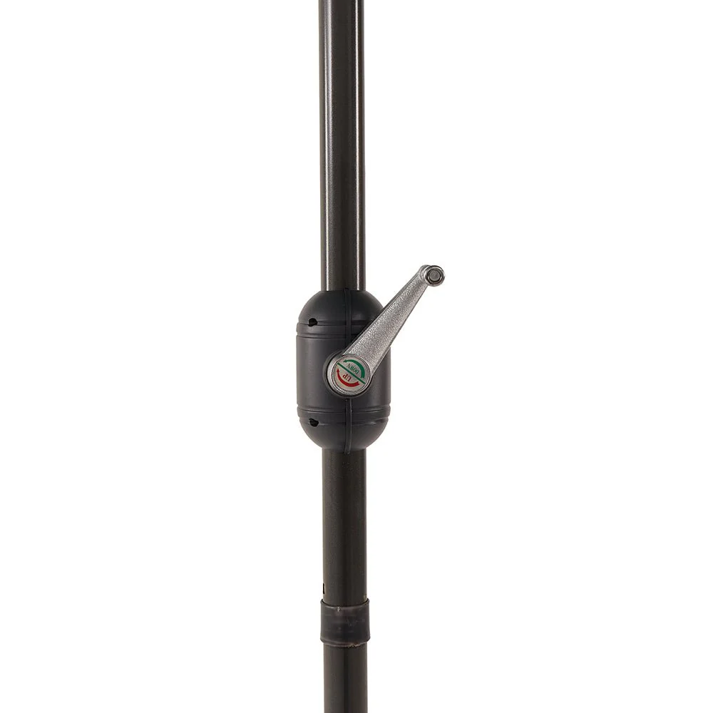 3M LED Light Aluminium Frame Garden Parasol with Tilt Crank, Grey - Image 13