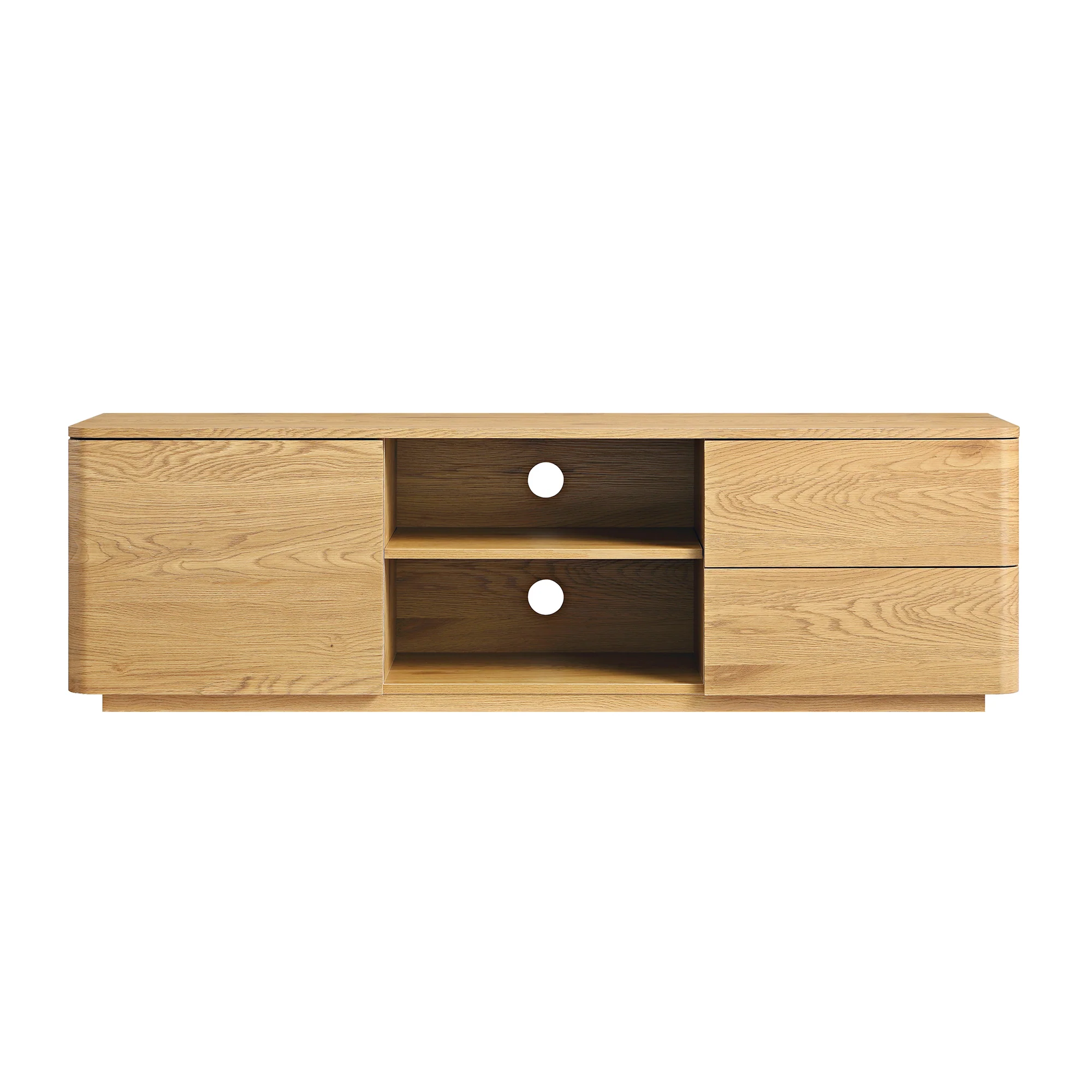 Agnes Curved Edge 150cm Wide TV Unit, Natural - Image 5