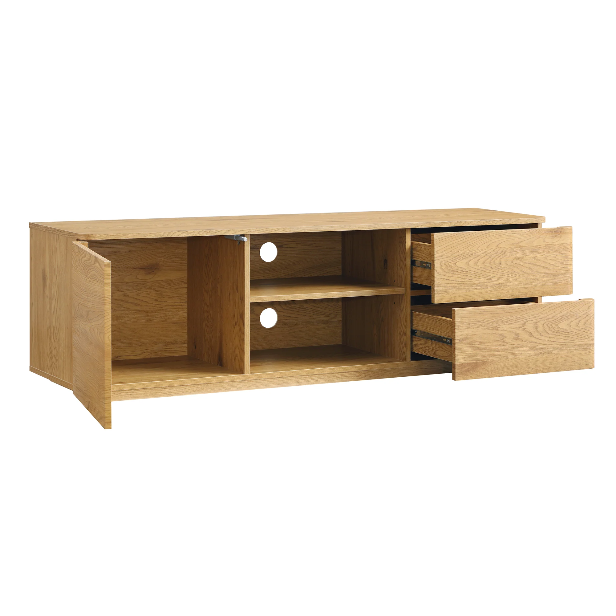 Agnes Curved Edge 150cm Wide TV Unit, Natural - Image 8