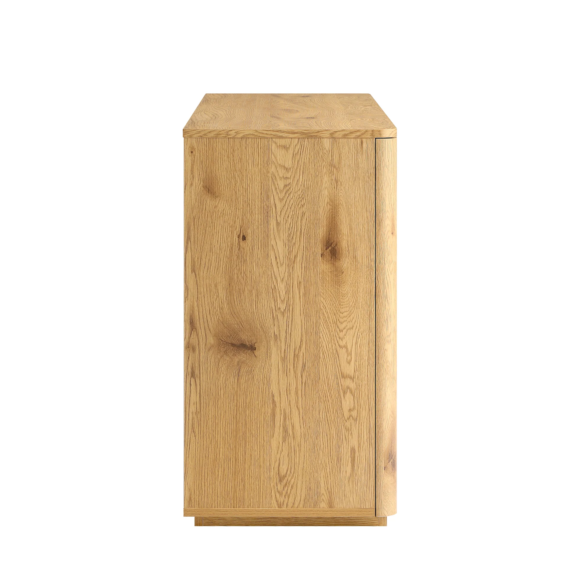 Agnes Curved Edge 2 Door 3 Drawer Wide Sideboard, Natural - Image 10