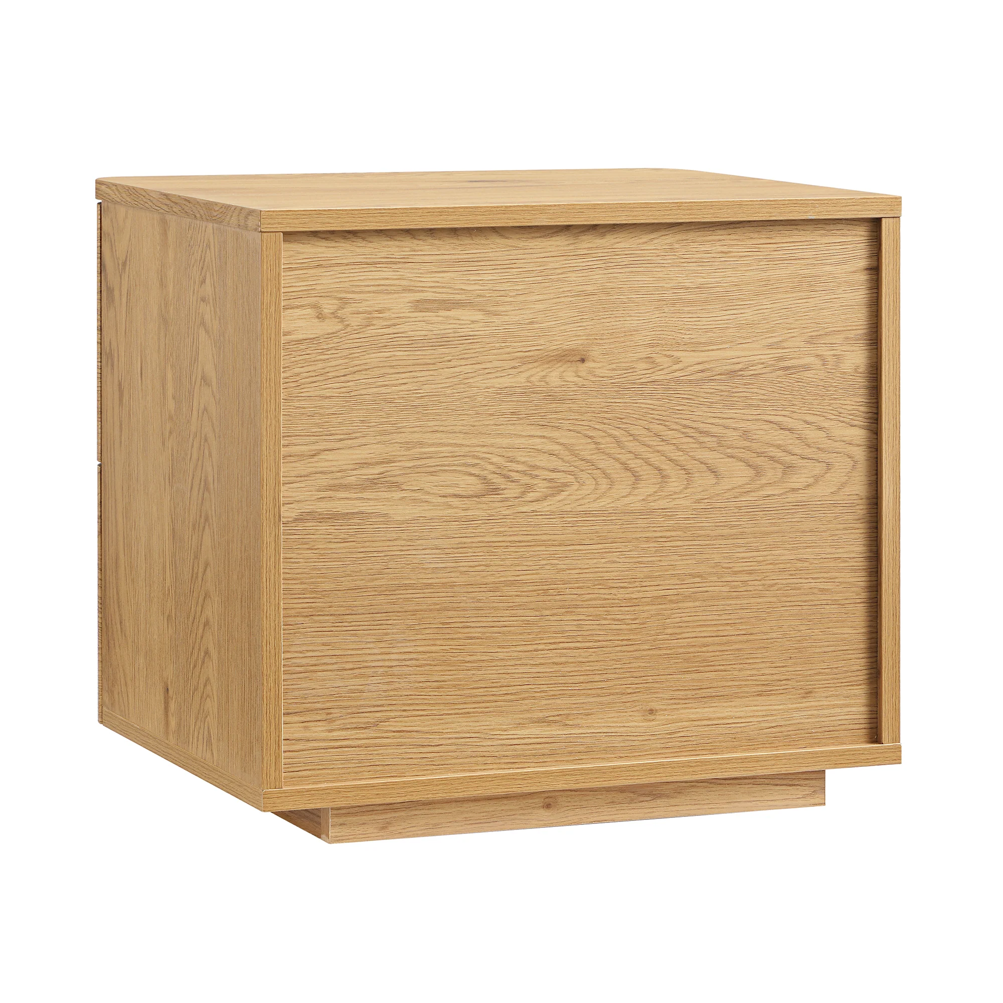 Agnes Curved Edge 2 Drawer Bedside Table, Natural - Image 10