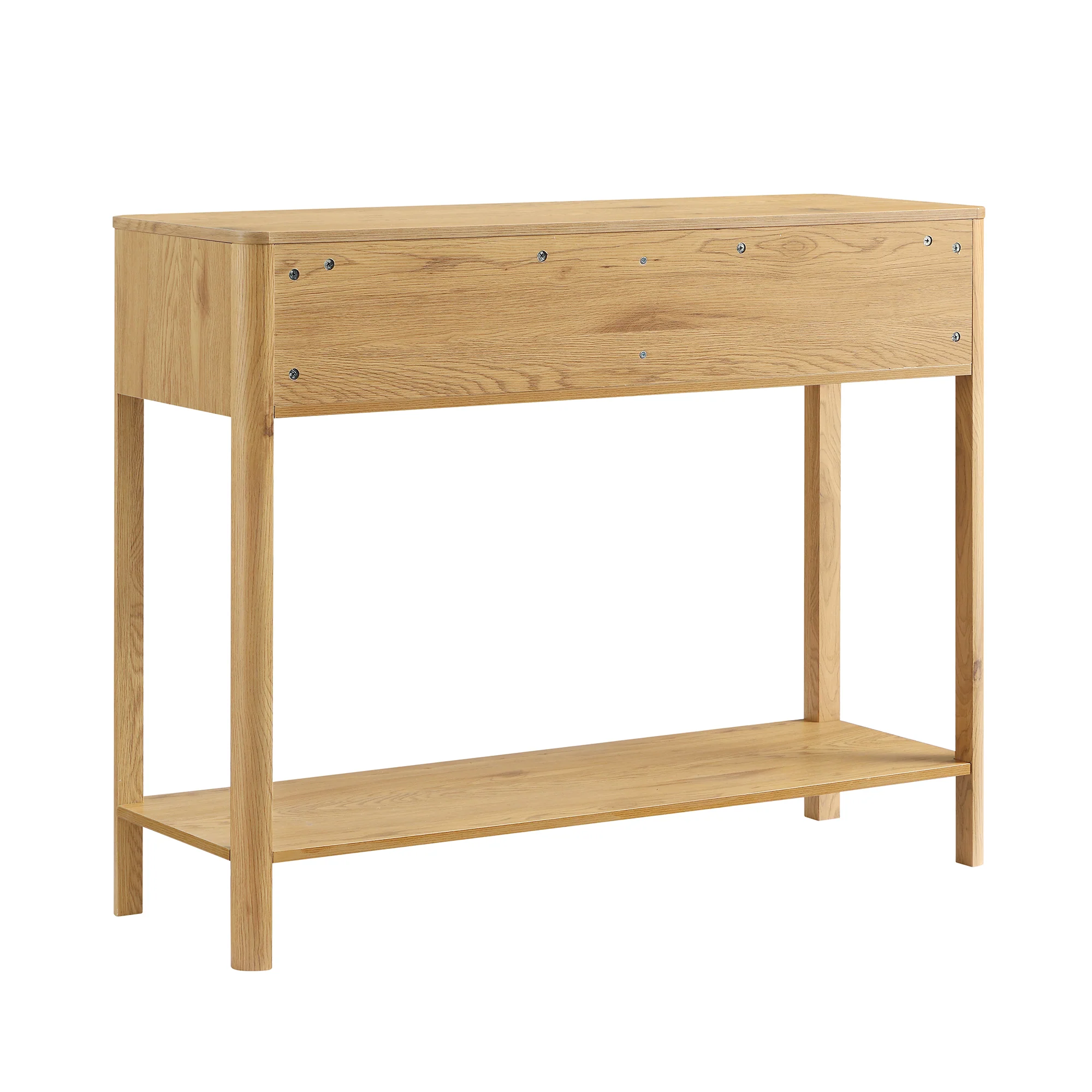 Agnes Curved Edge 2 Drawer Console Table, Natural - Image 10