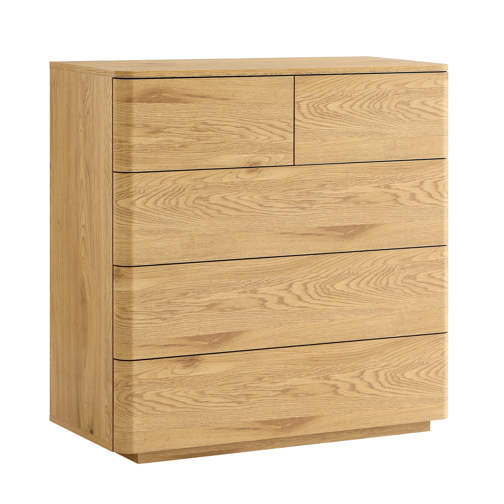 Agnes Curved Edge 2 over 3 Chest of Drawers, Natural - Image 5