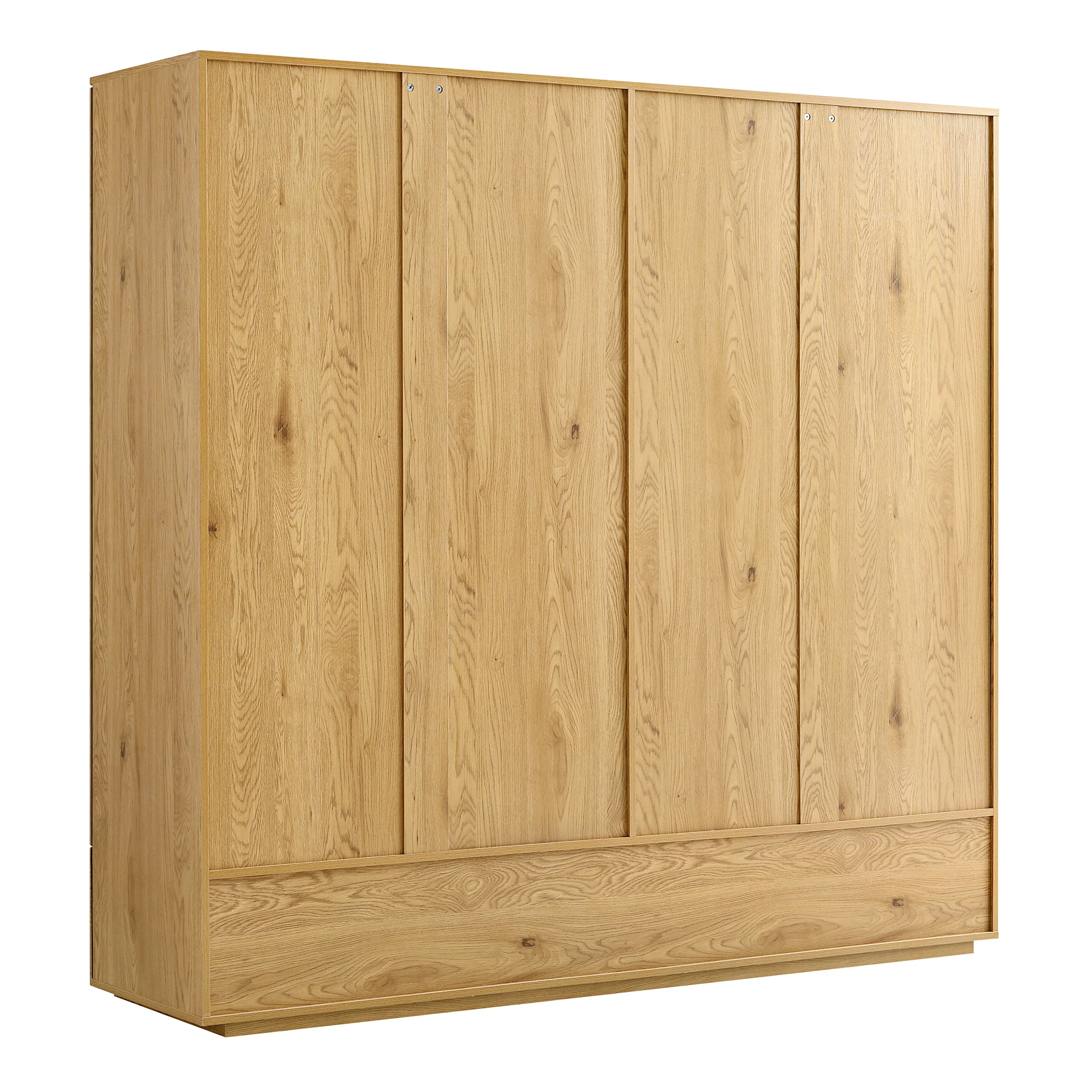 Agnes Curved Edge 4-Door Wardrobe, Natural - Image 11