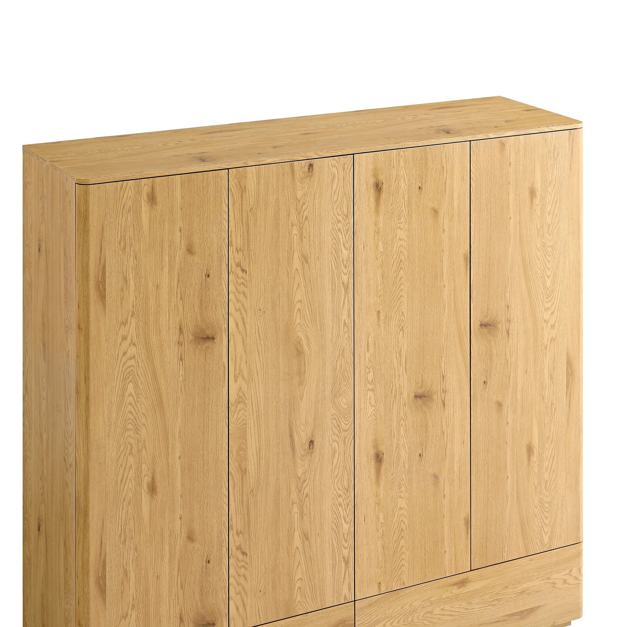 Agnes Curved Edge 4-Door Wardrobe, Natural - Image 12