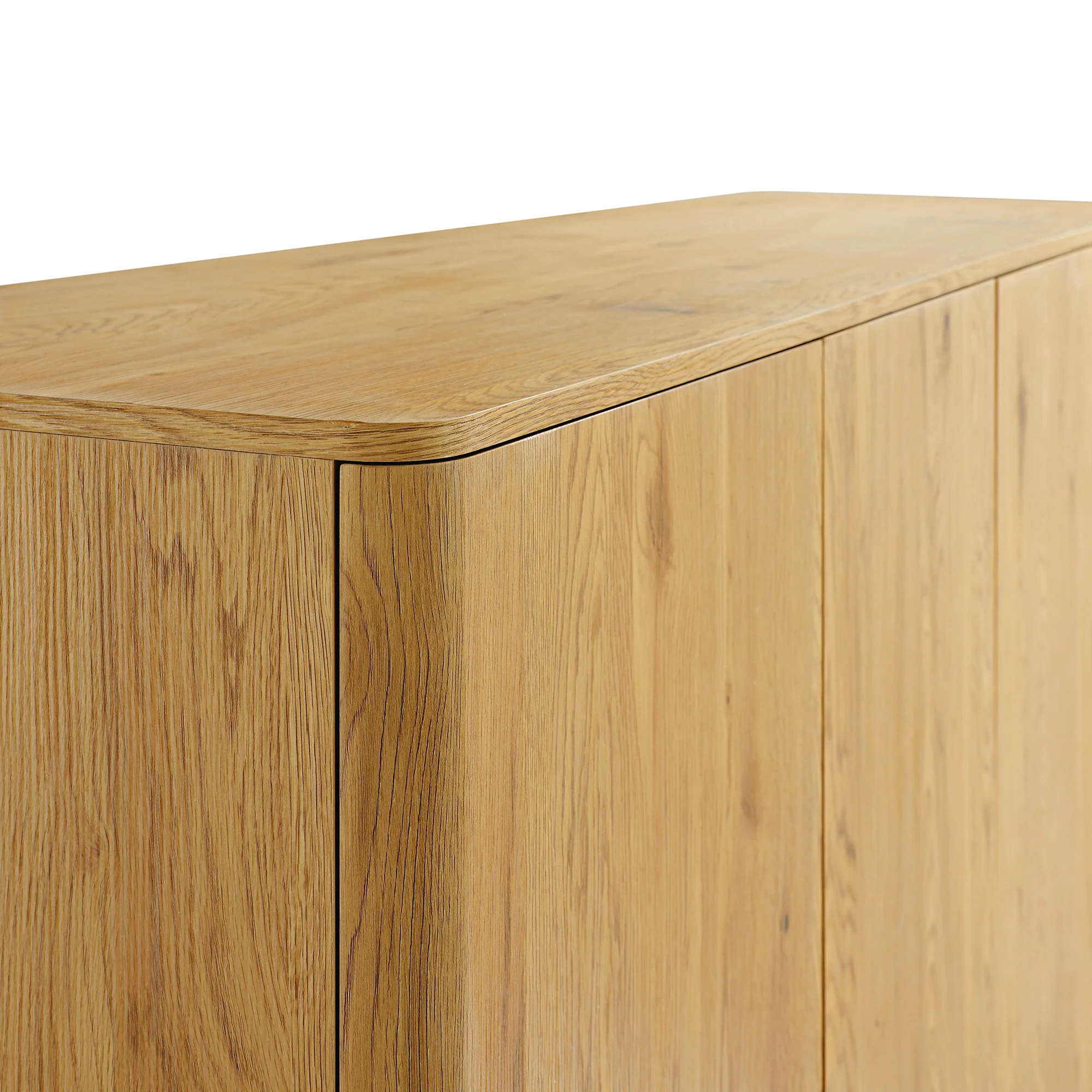 Agnes Curved Edge 4-Door Wardrobe, Natural - Image 13