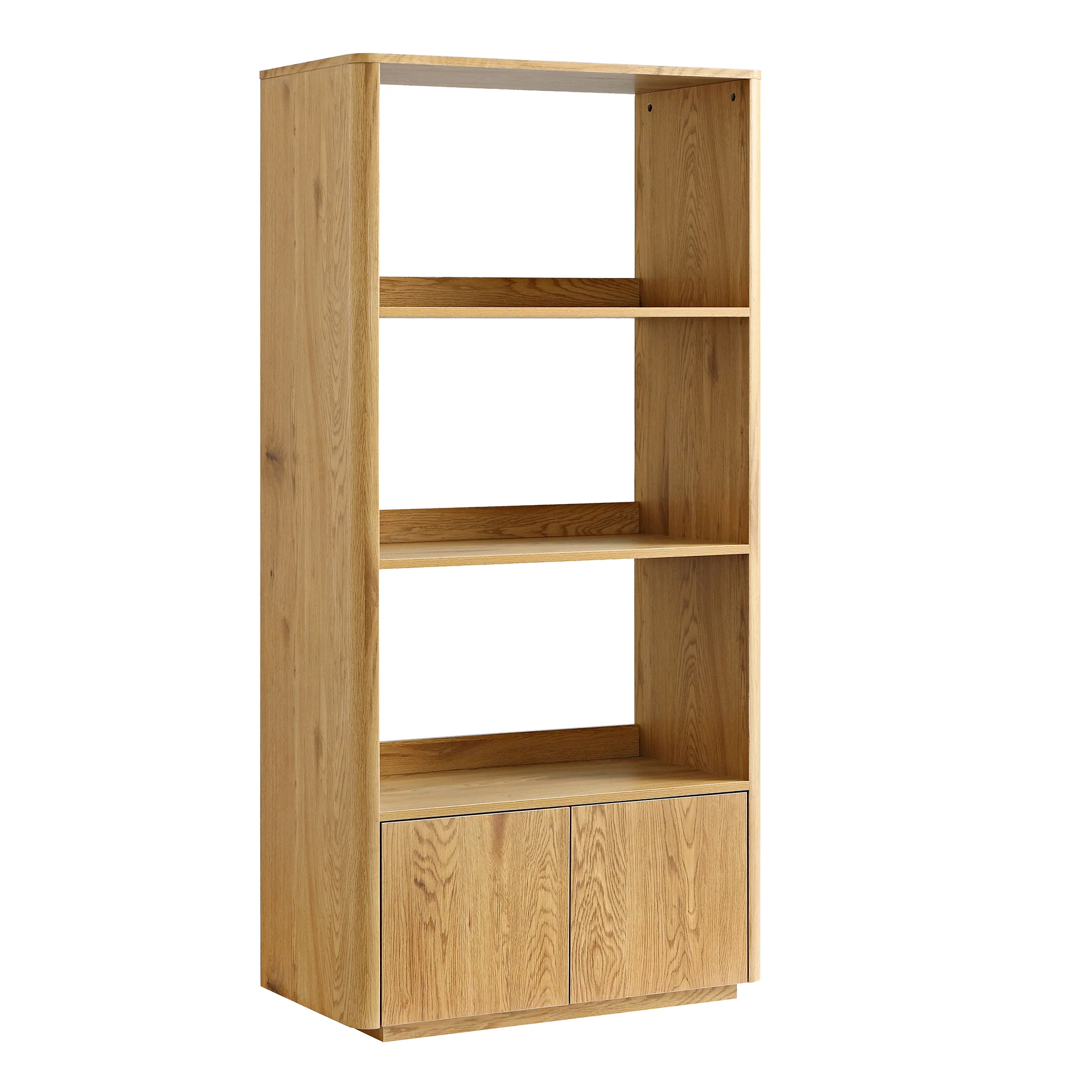 Agnes Curved Edge Bookcase, Natural - Image 6