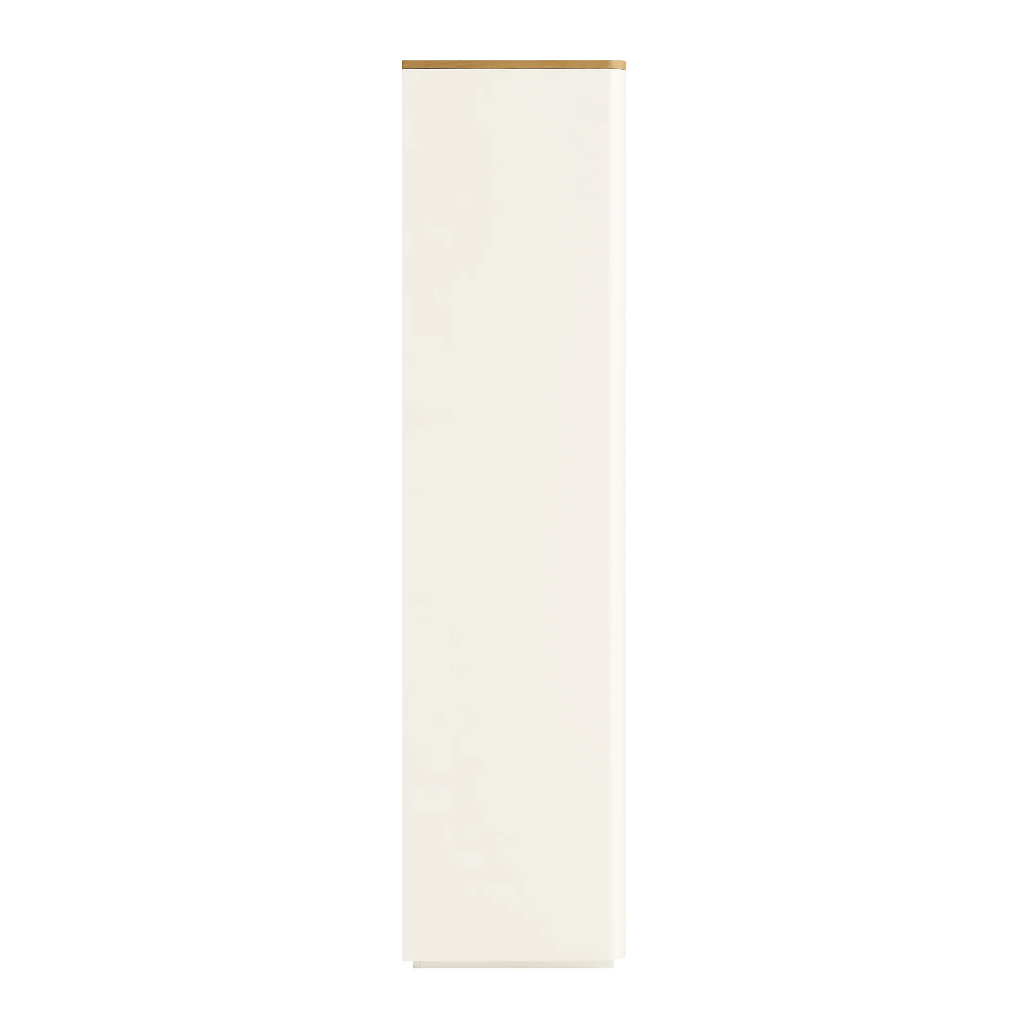 Agnes Curved Edge Bookcase, Off White with Oak Top - Image 10