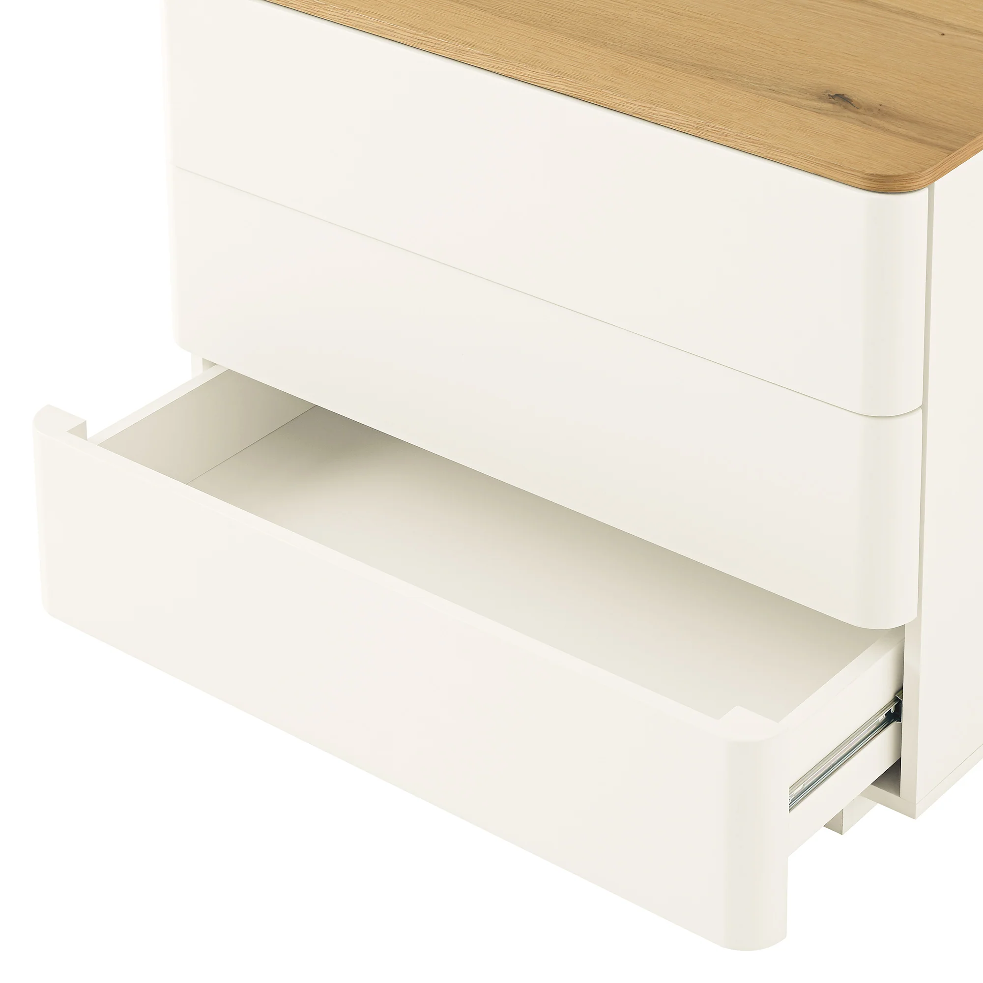 Agnes Curved Edge Chest of 3 Drawers, White - Image 12
