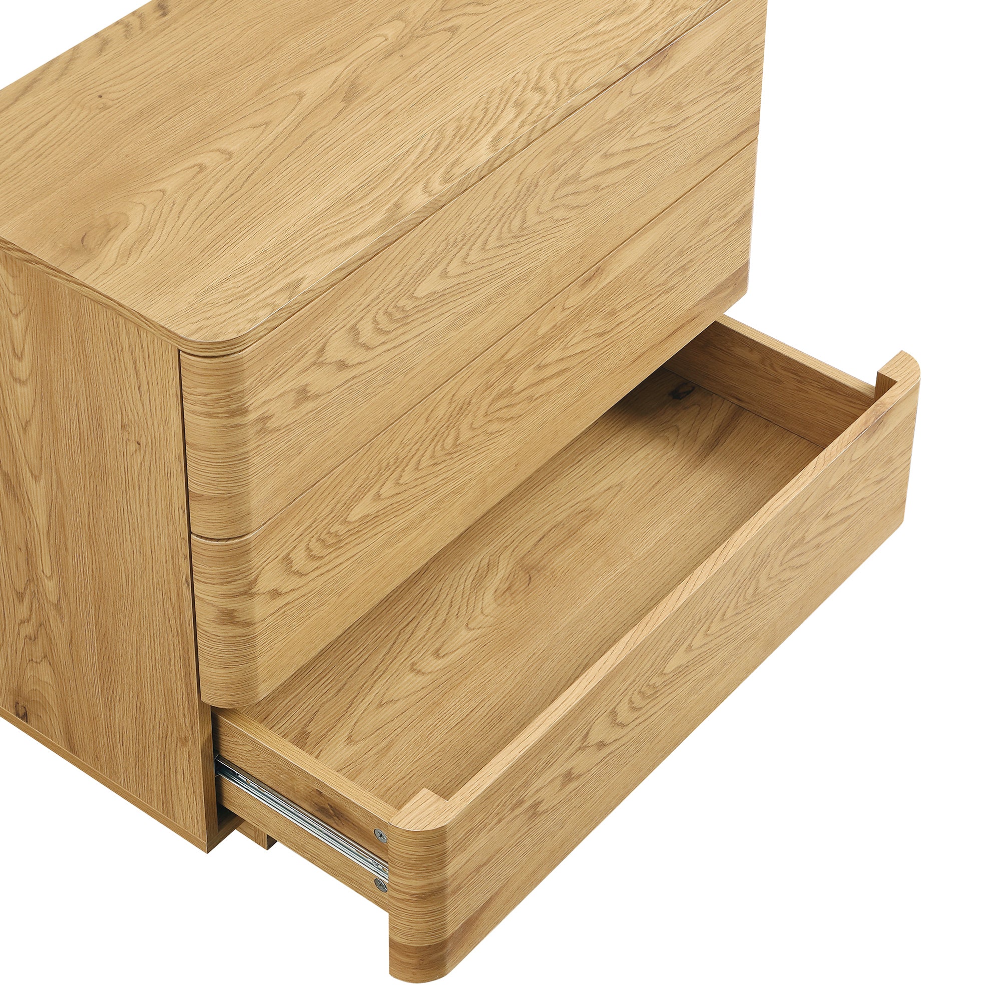 Agnes Curved Edge Chest of 3 Drawers, Natural - Image 12
