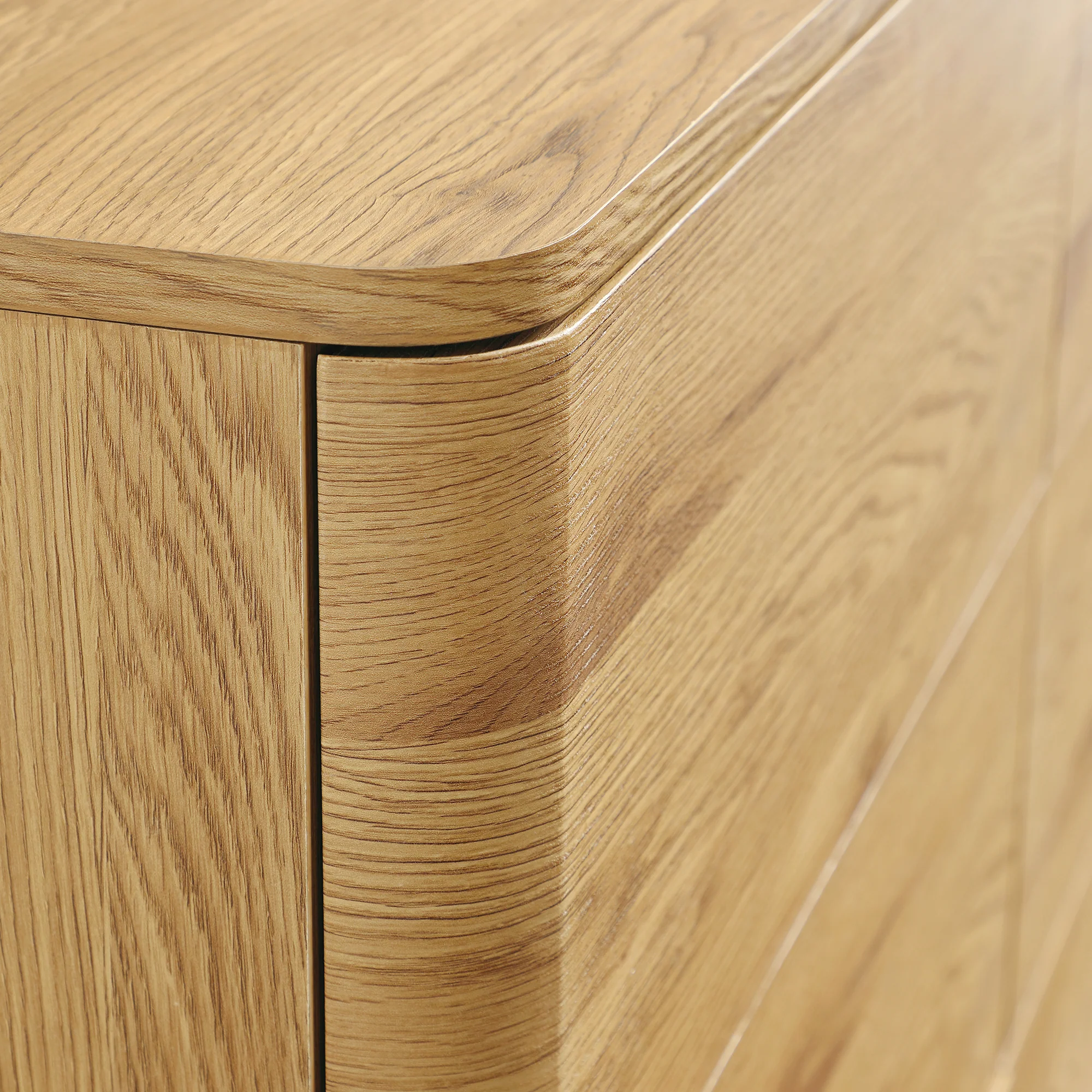 Agnes Curved Edge Chest of 6 Drawers, Natural - Image 14