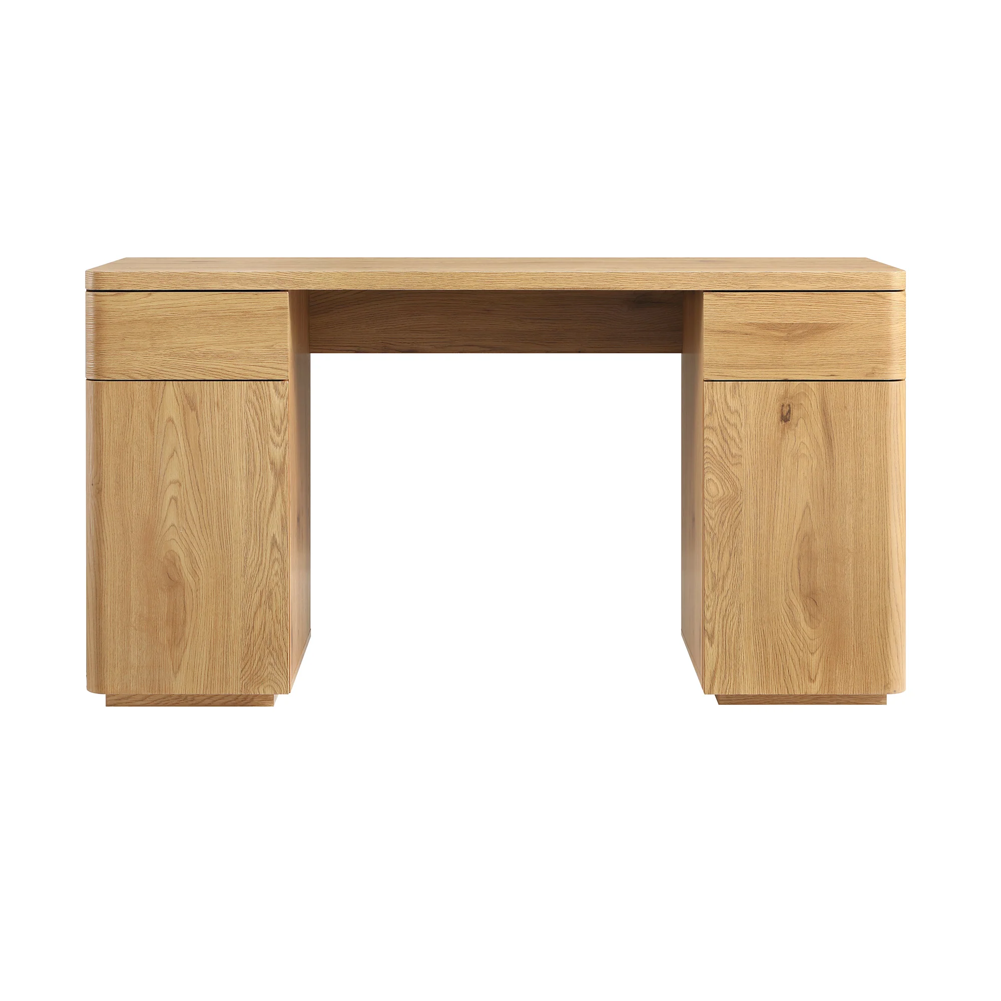 Agnes Curved Edge Desk with Storage, Natural - Image 6