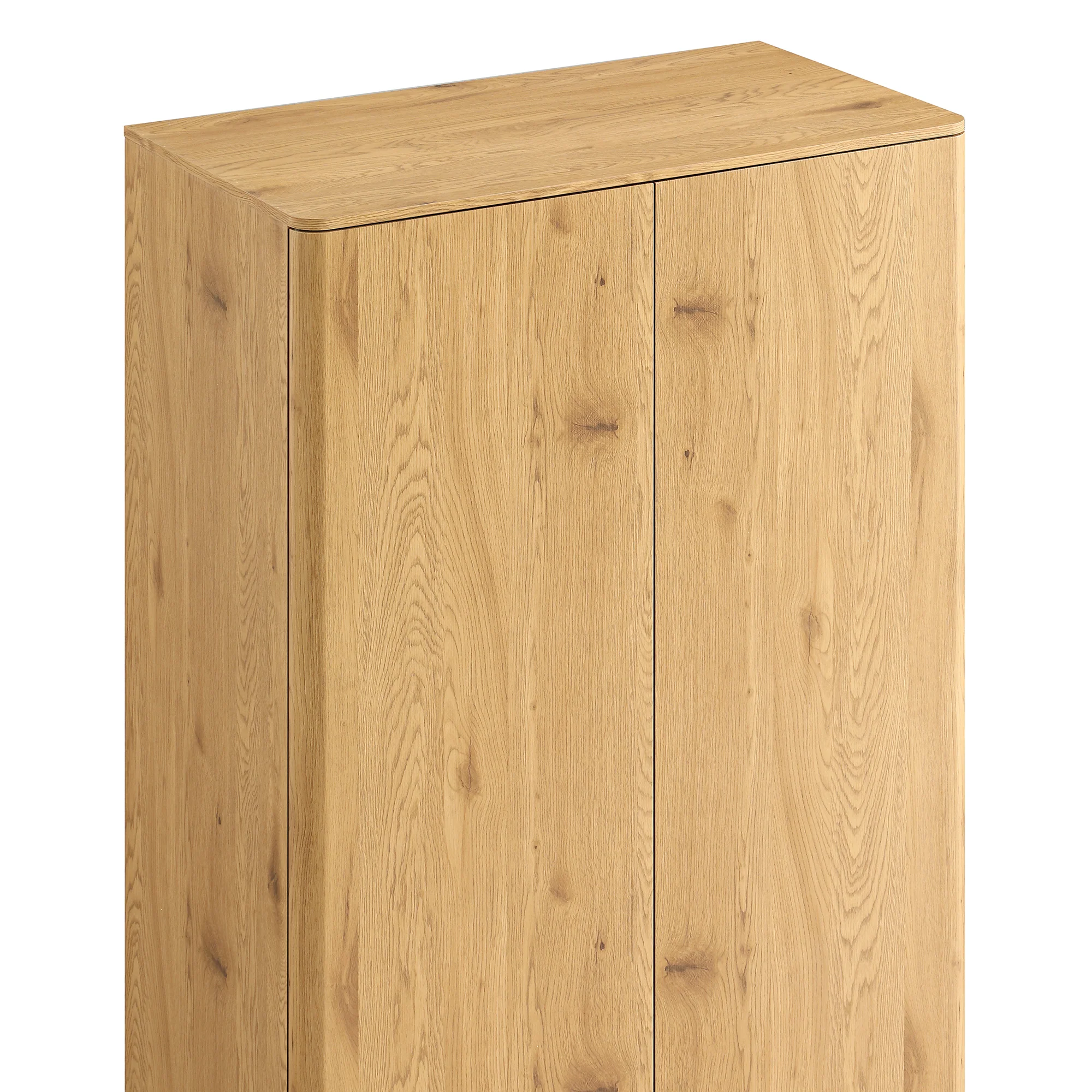 Agnes Curved Edge Double Wardrobe, Natural - Image 13