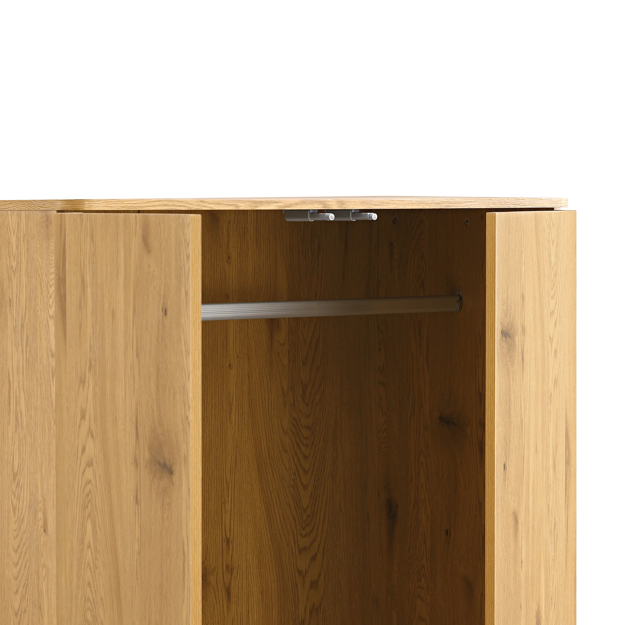 Agnes Curved Edge Double Wardrobe, Natural - Image 14