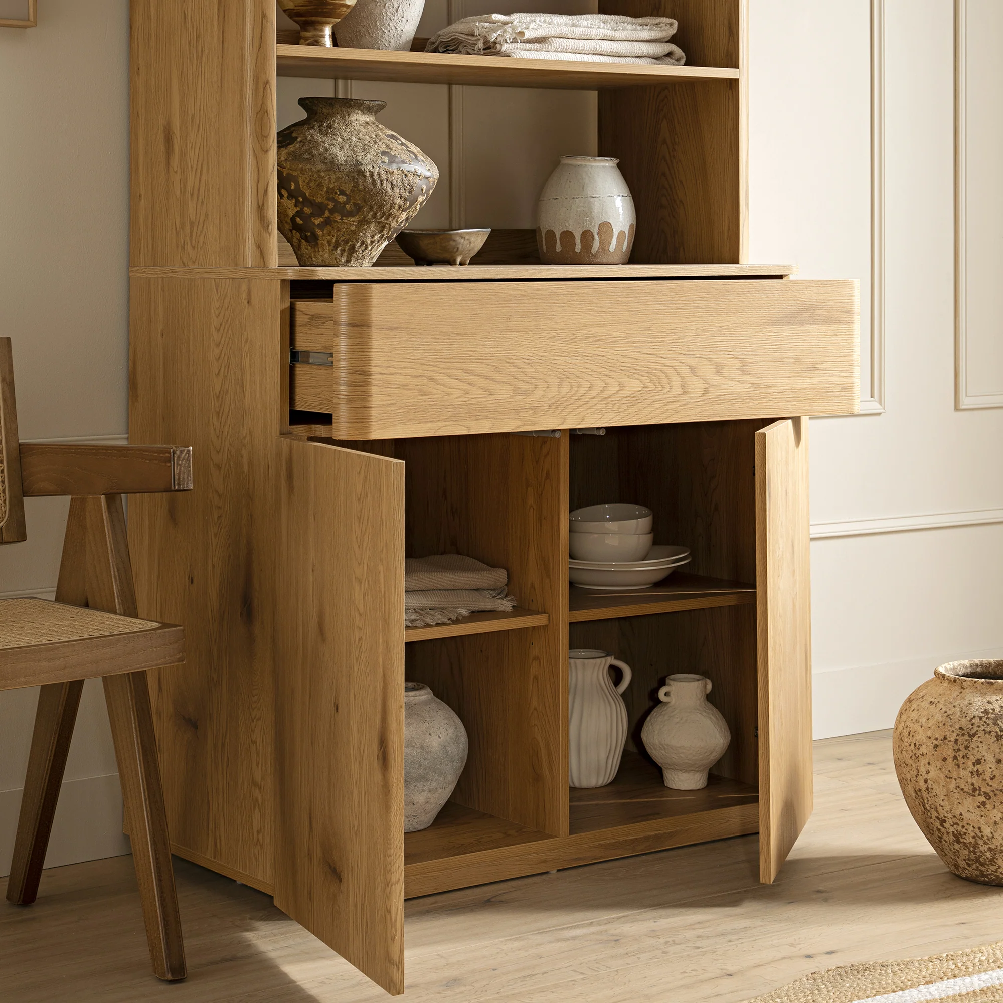 Agnes Curved Edge Dresser, Natural - Image 3