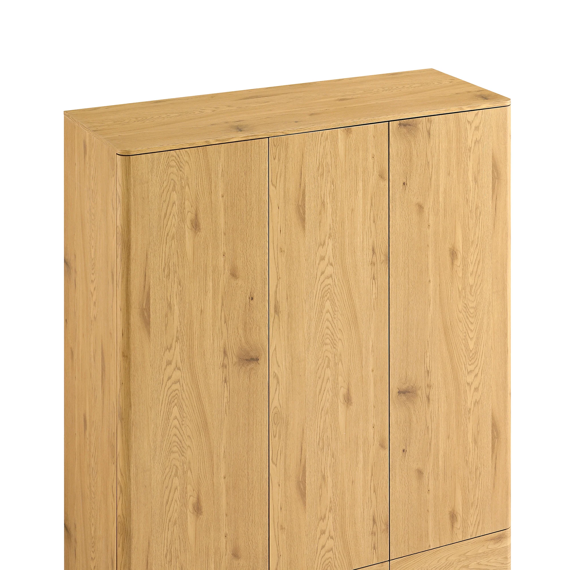 Agnes Curved Edge Triple Wardrobe, Natural - Image 12