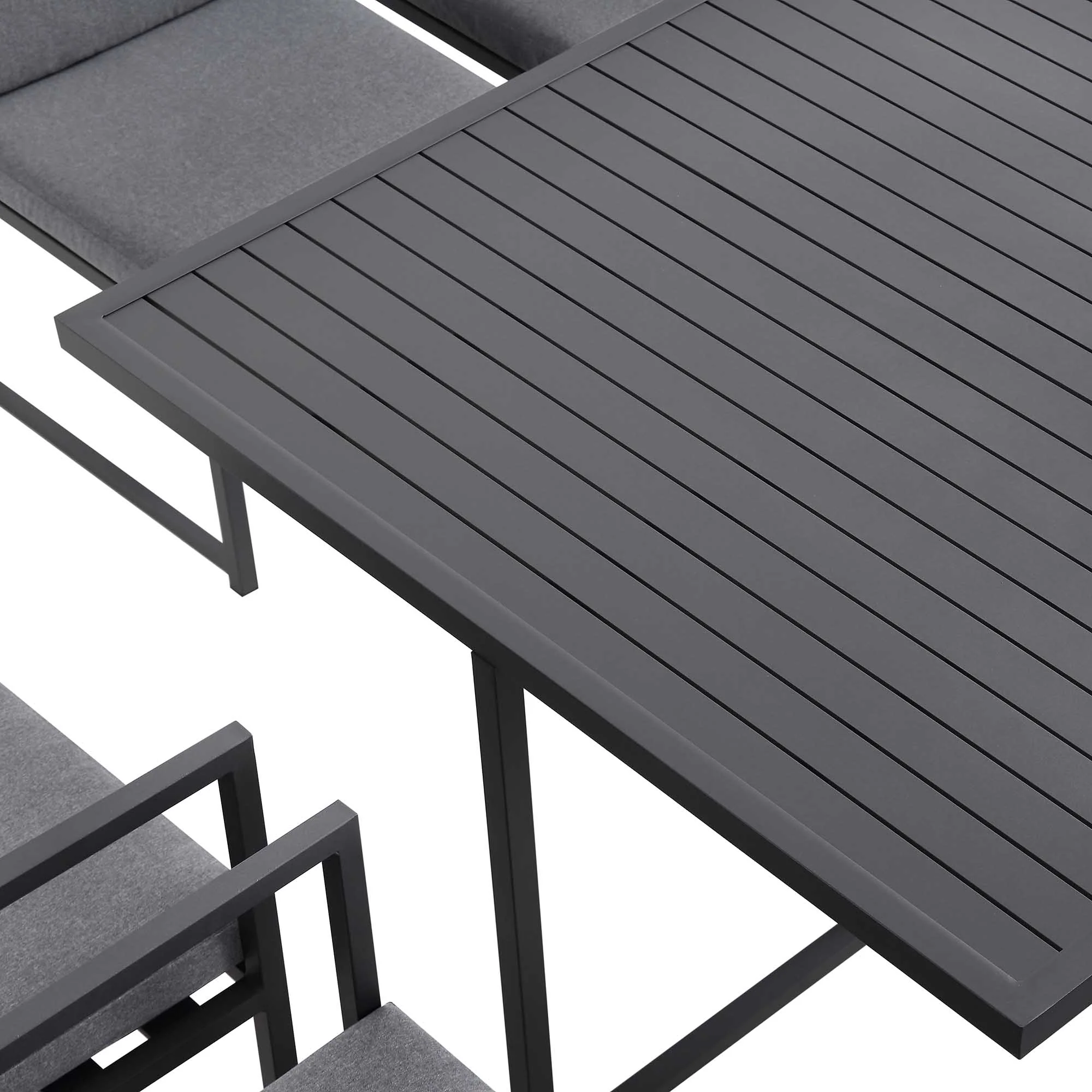 Albany Aluminium 9-Piece Outdoor Cube Dining Set, Grey - Image 10