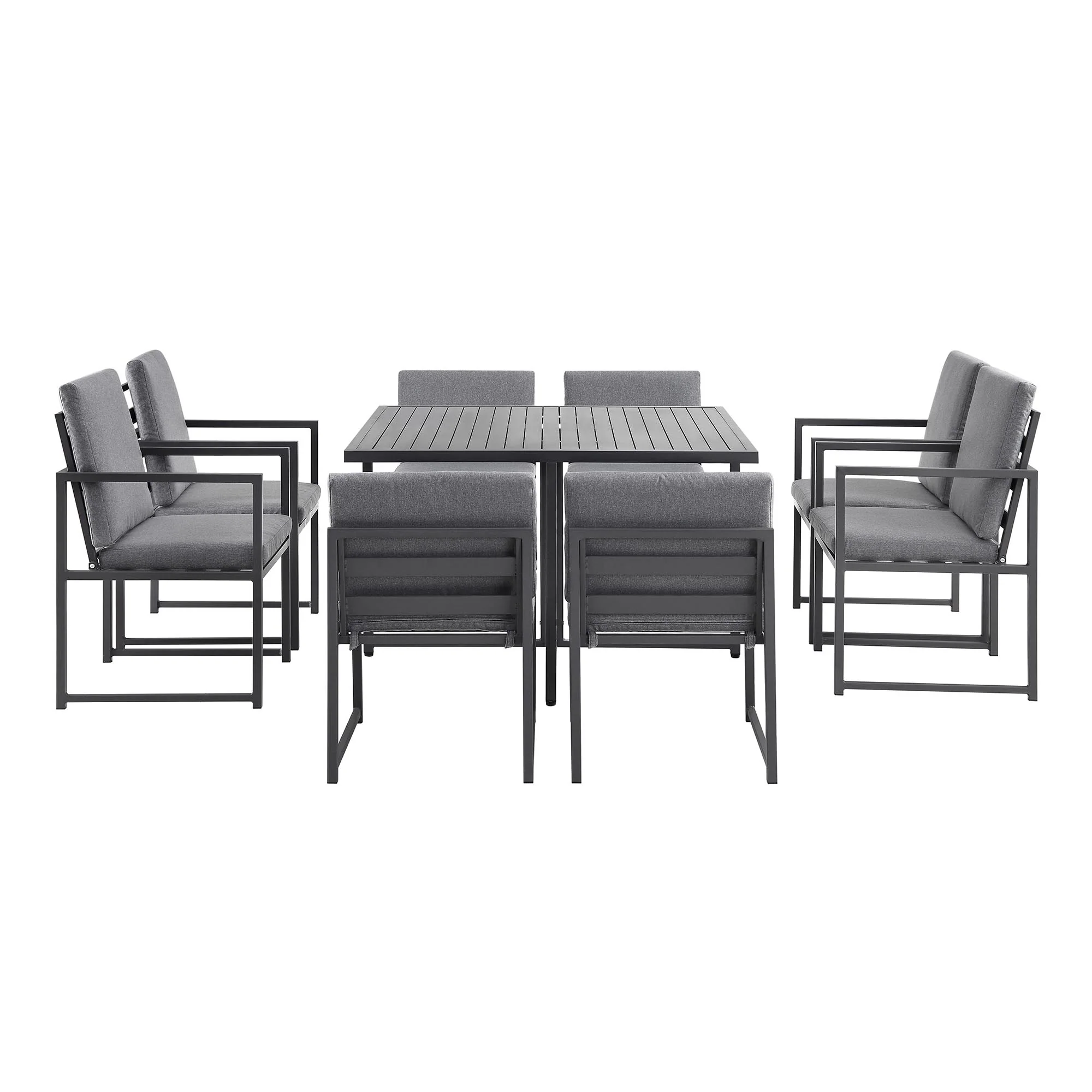 Albany Aluminium 9-Piece Outdoor Cube Dining Set, Grey - Image 5