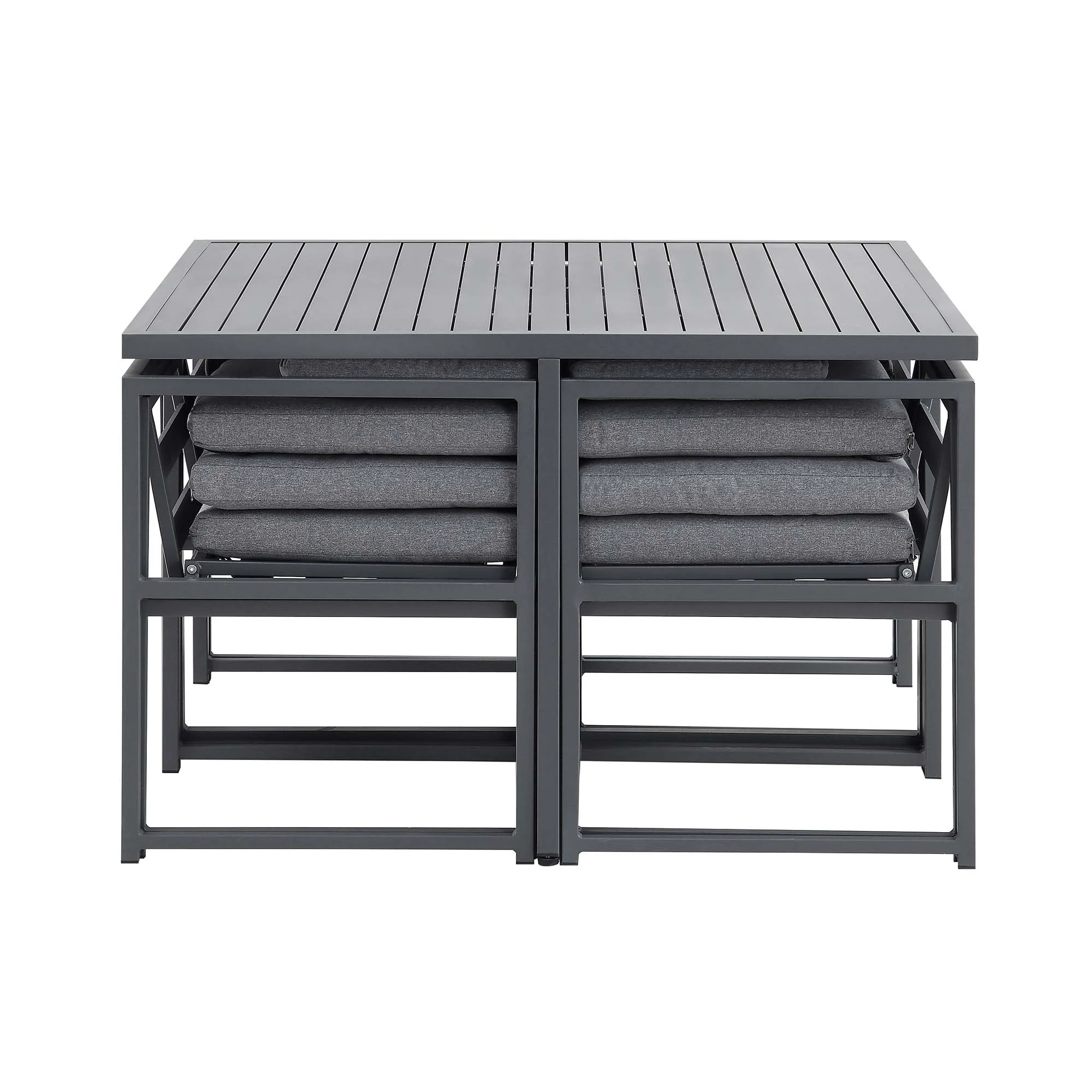 Albany Aluminium 9-Piece Outdoor Cube Dining Set, Grey - Image 8