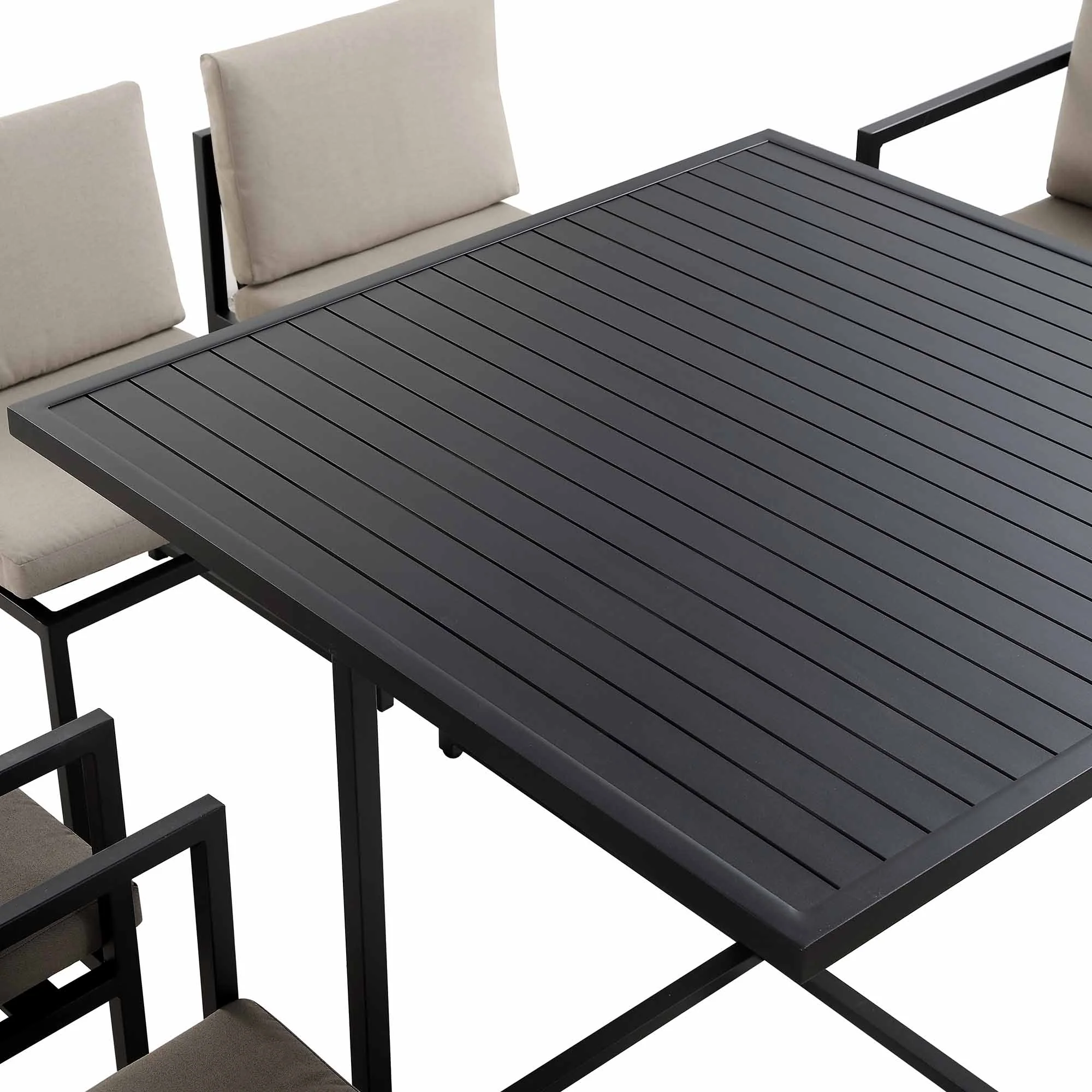 Albany Aluminium 9-Piece Outdoor Cube Dining Set,Taupe - Image 10