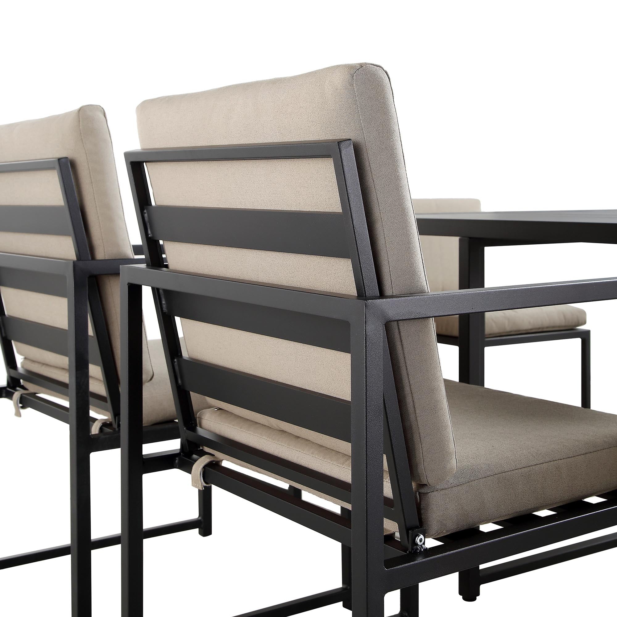 Albany Aluminium 9-Piece Outdoor Cube Dining Set,Taupe - Image 11