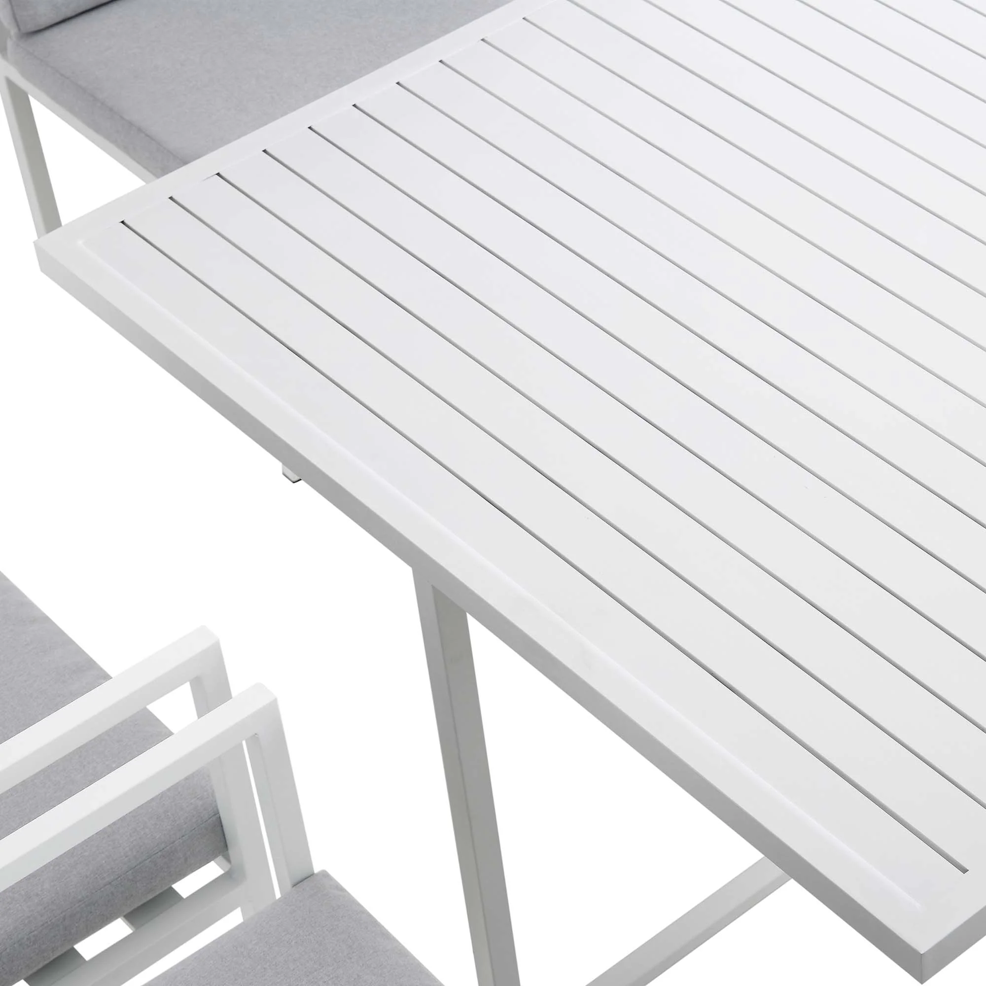 Albany Aluminium 9-Piece Outdoor Cube Dining Set, White - Image 11