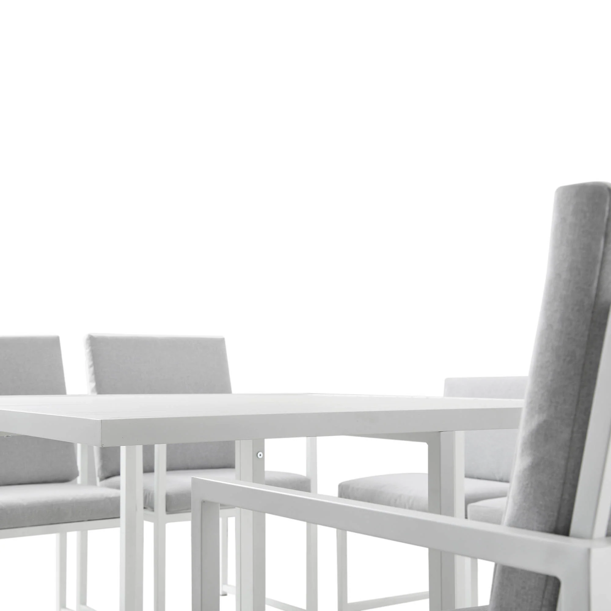 Albany Aluminium 9-Piece Outdoor Cube Dining Set, White - Image 12