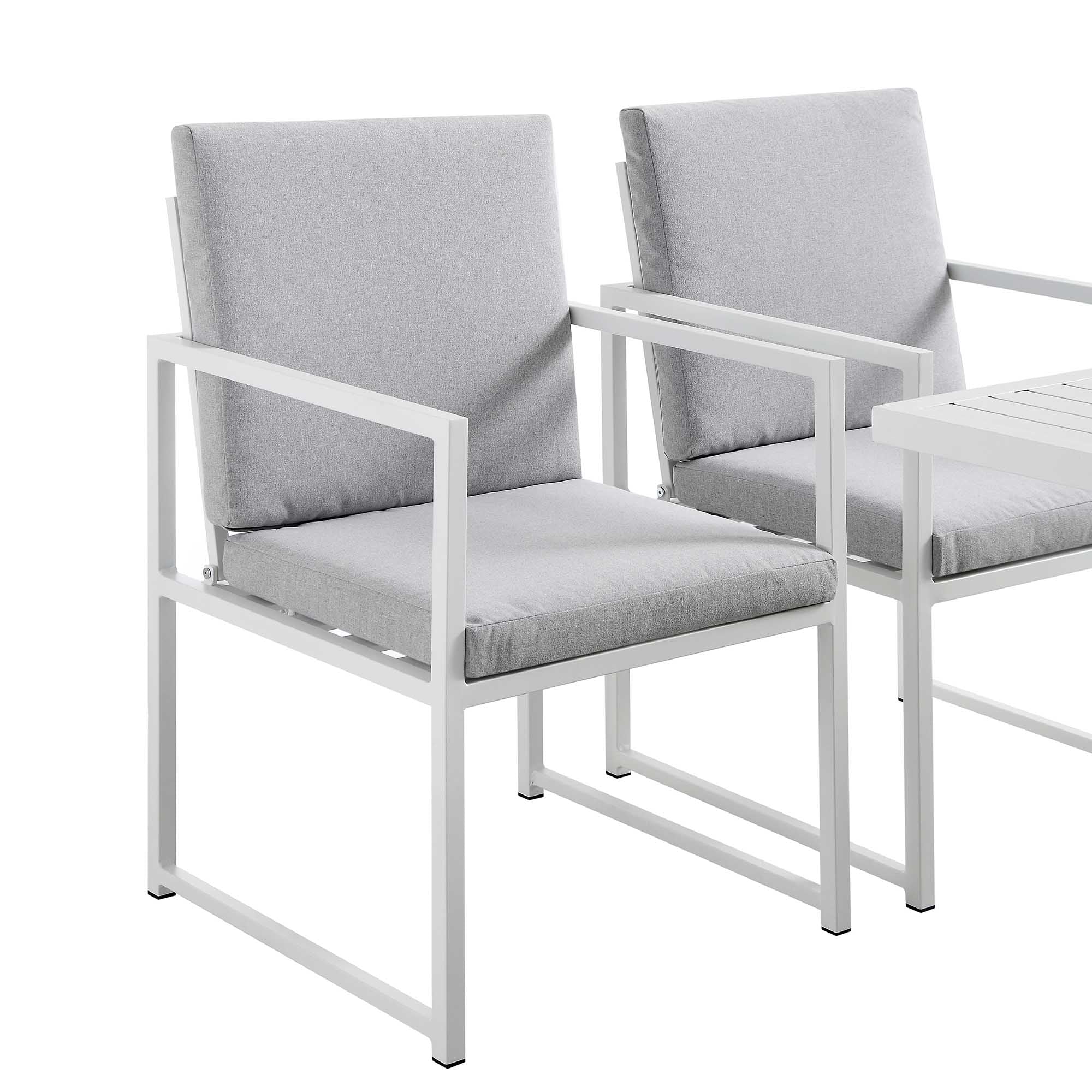 Albany Aluminium 9-Piece Outdoor Cube Dining Set, White - Image 13