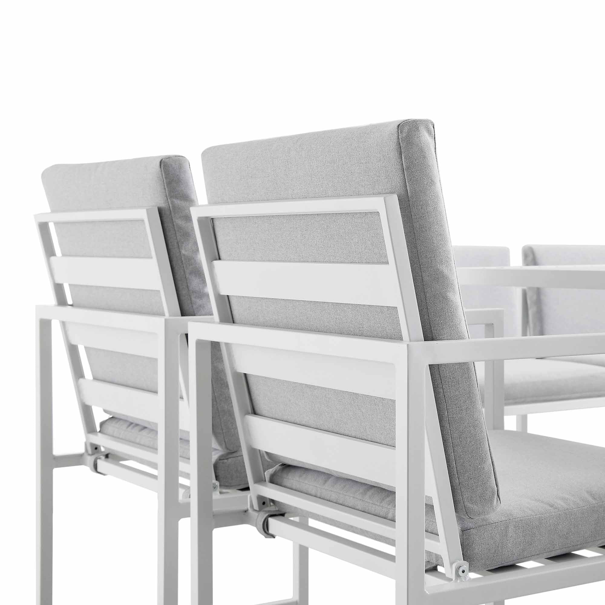 Albany Aluminium 9-Piece Outdoor Cube Dining Set, White - Image 14