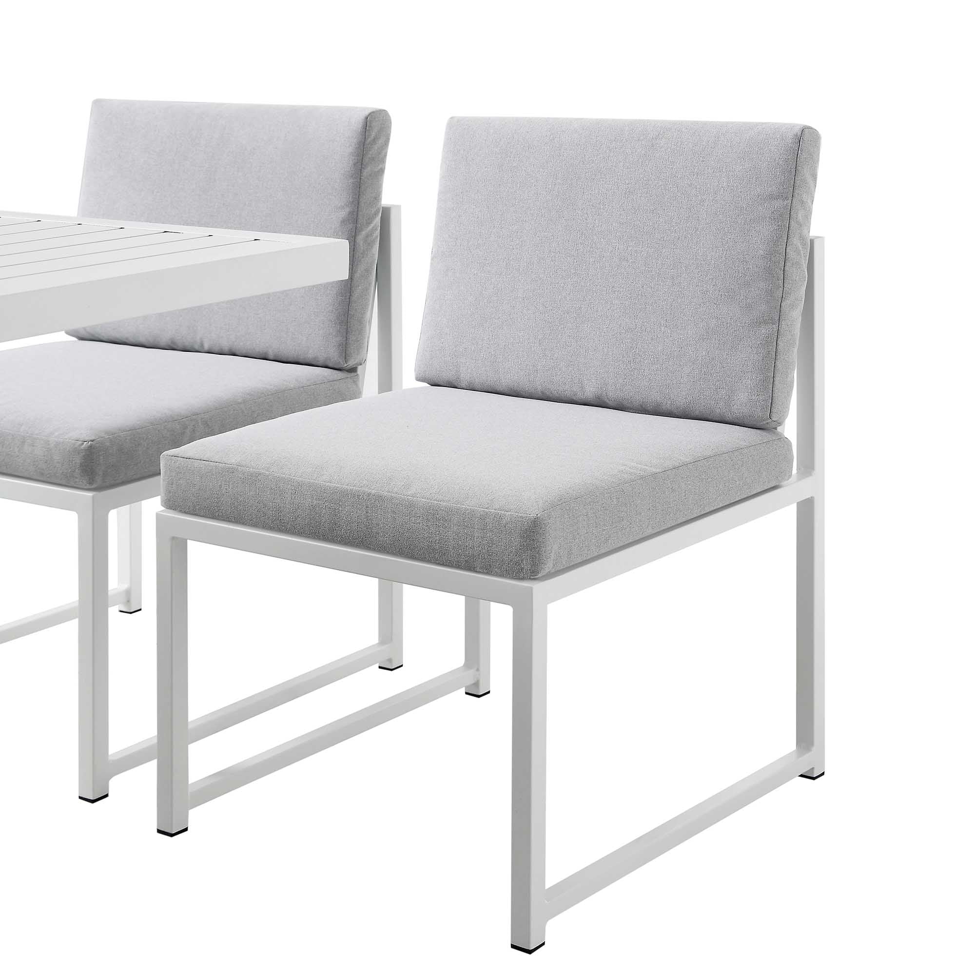 Albany Aluminium 9-Piece Outdoor Cube Dining Set, White - Image 15