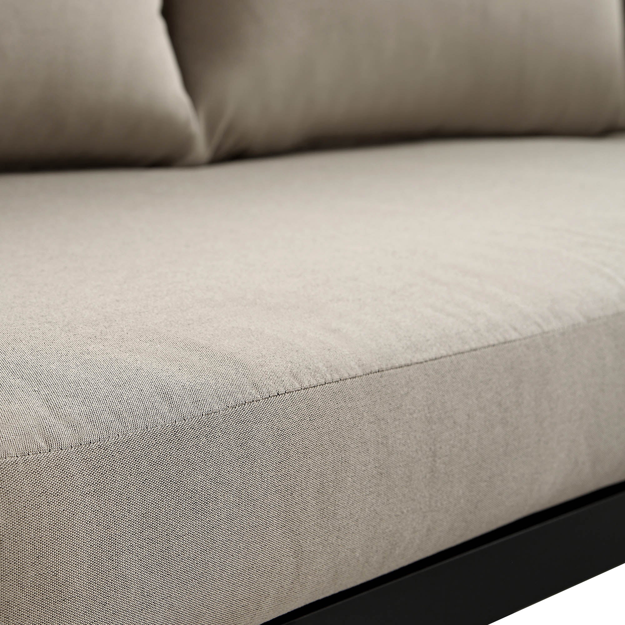 Albany Aluminium Corner Sofa Set with Reclining Back and Coffee Table, Taupe - Image 14