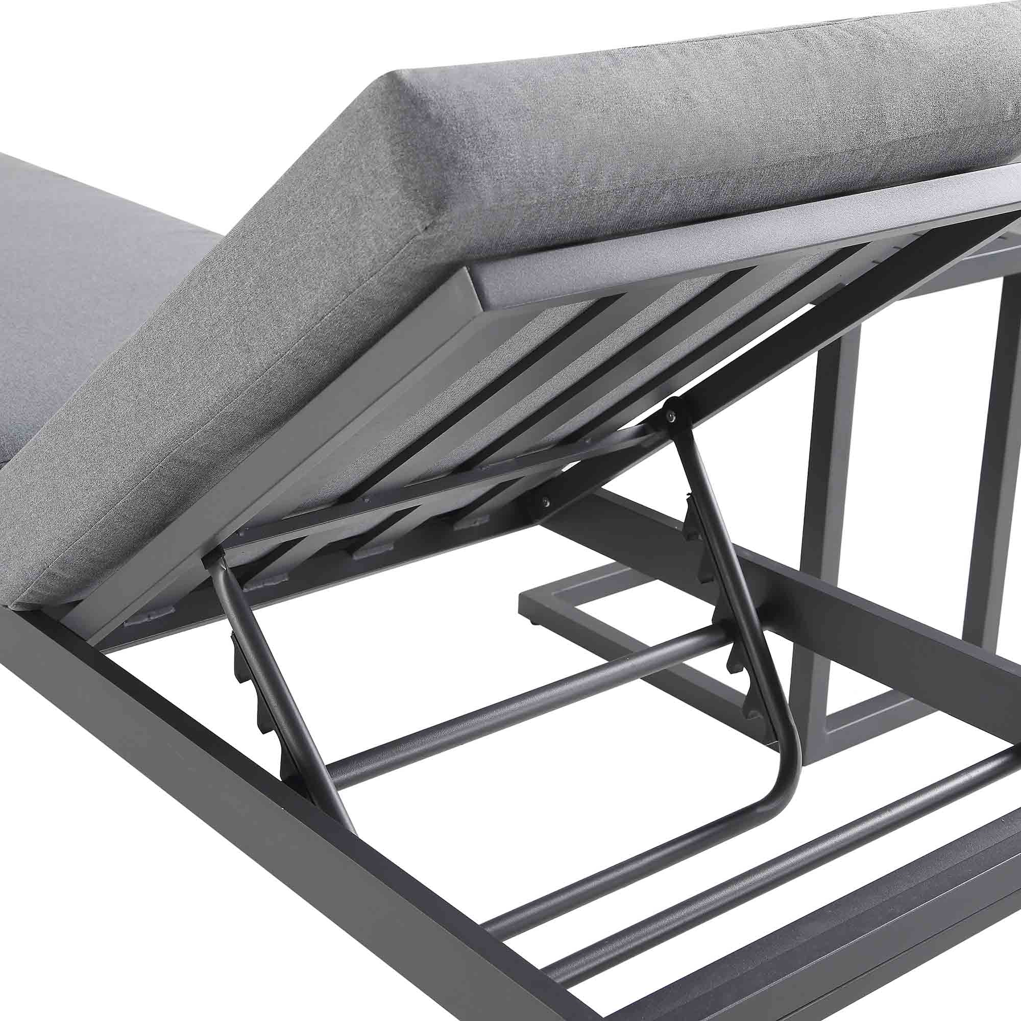 Albany Aluminium Sun Lounger, Grey - Image 10