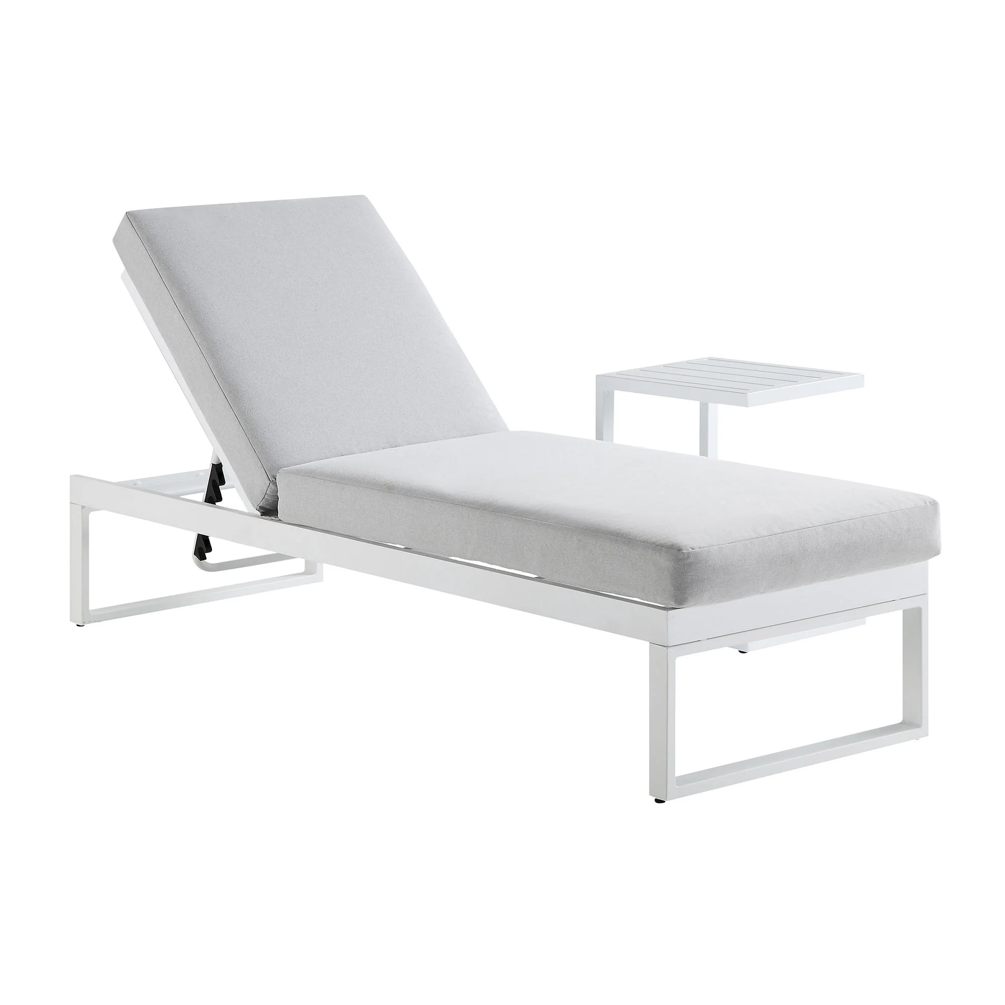 Albany Aluminium Sun Lounger, White - Image 2
