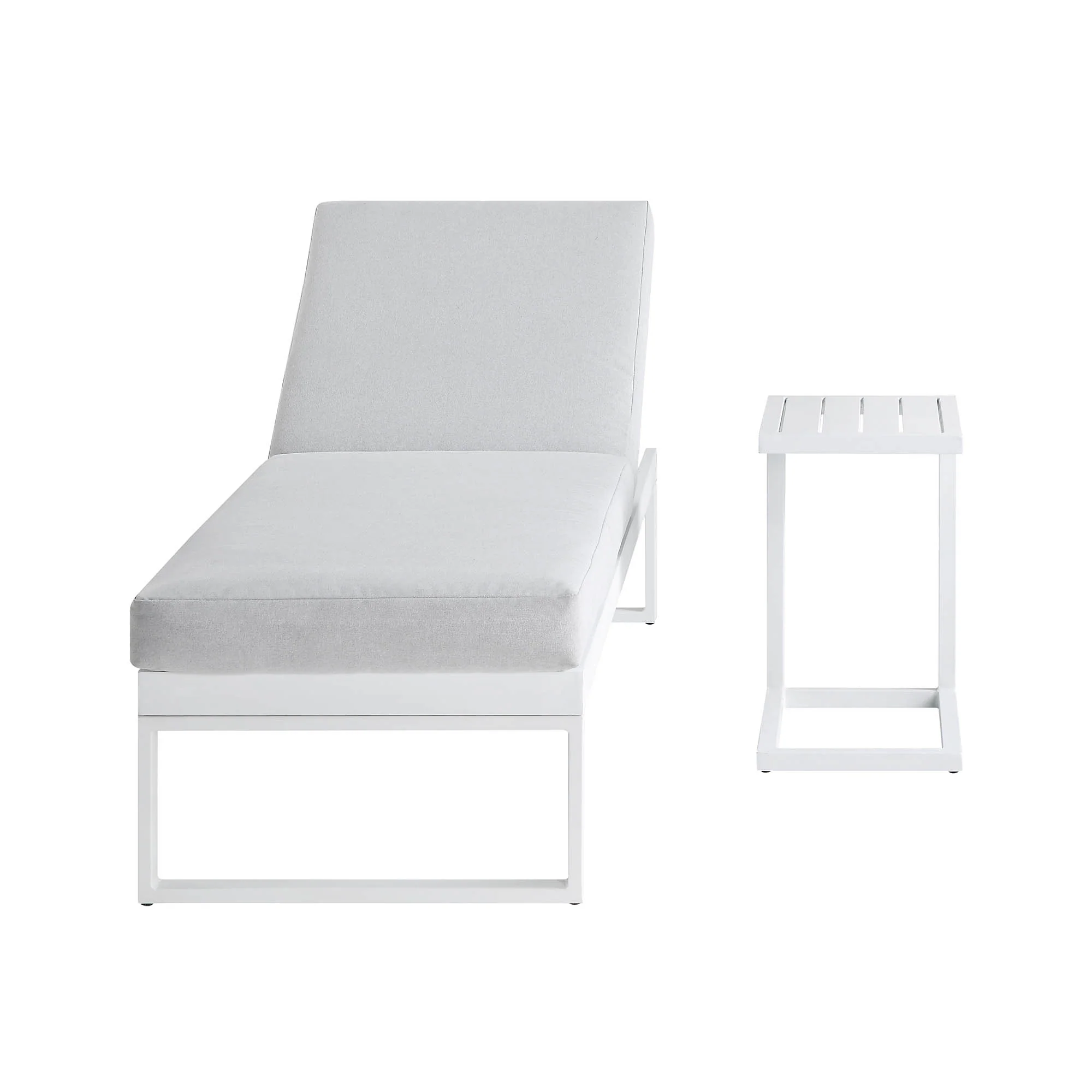 Albany Aluminium Sun Lounger, White - Image 7