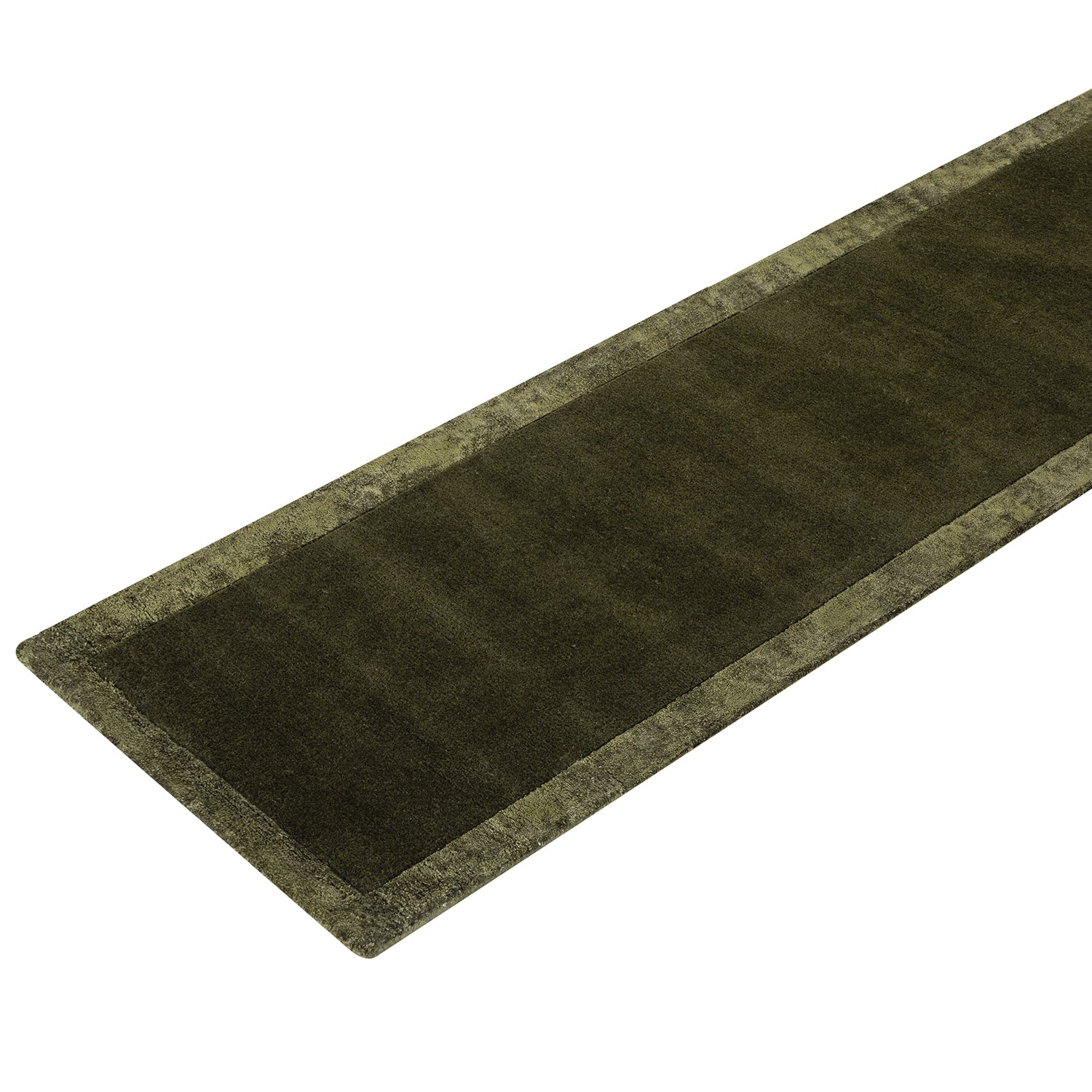 Albi Moss Green Hand Tufted Wool & Viscose Runner - Image 2