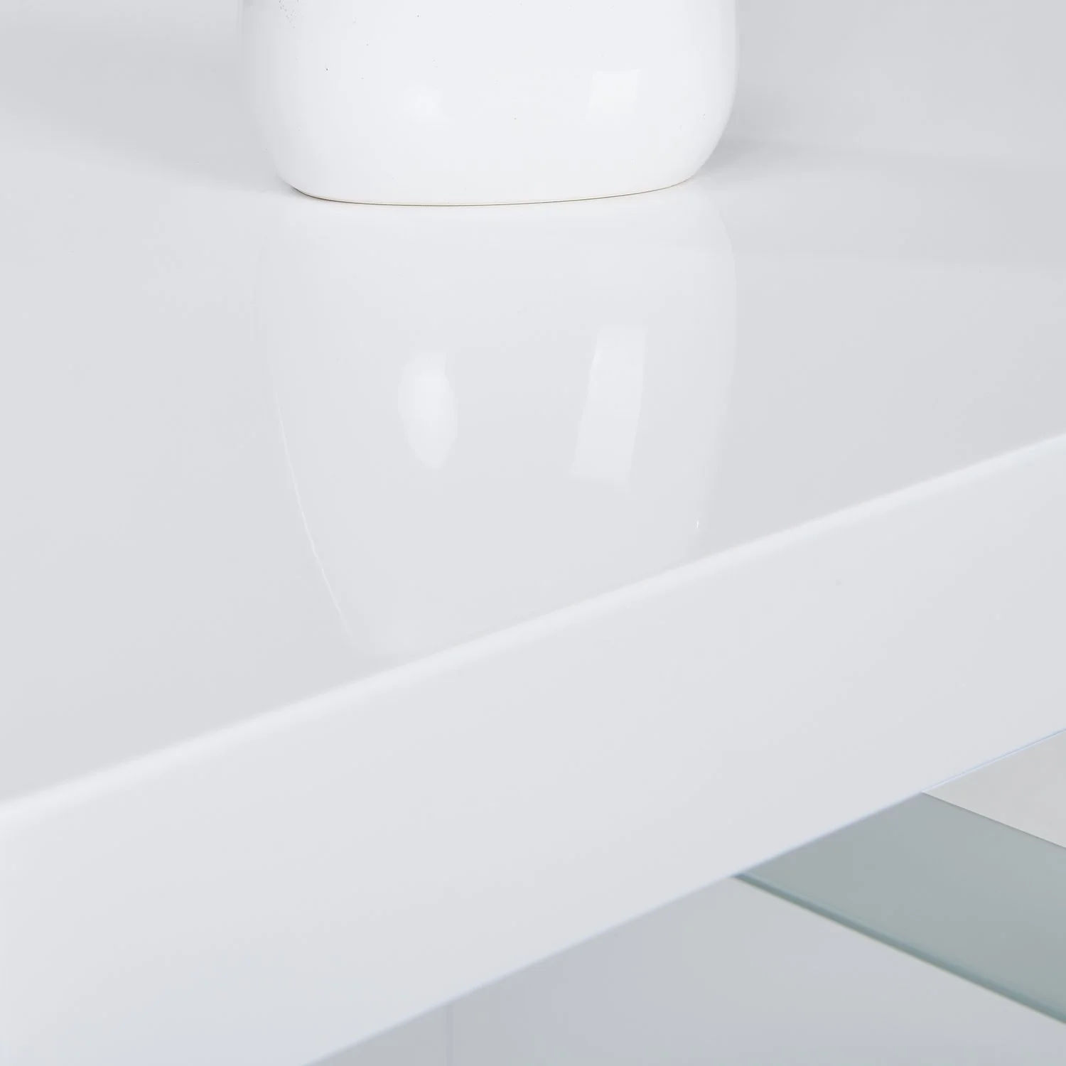 Albion White High Gloss and Glass Coffee Table - Image 6
