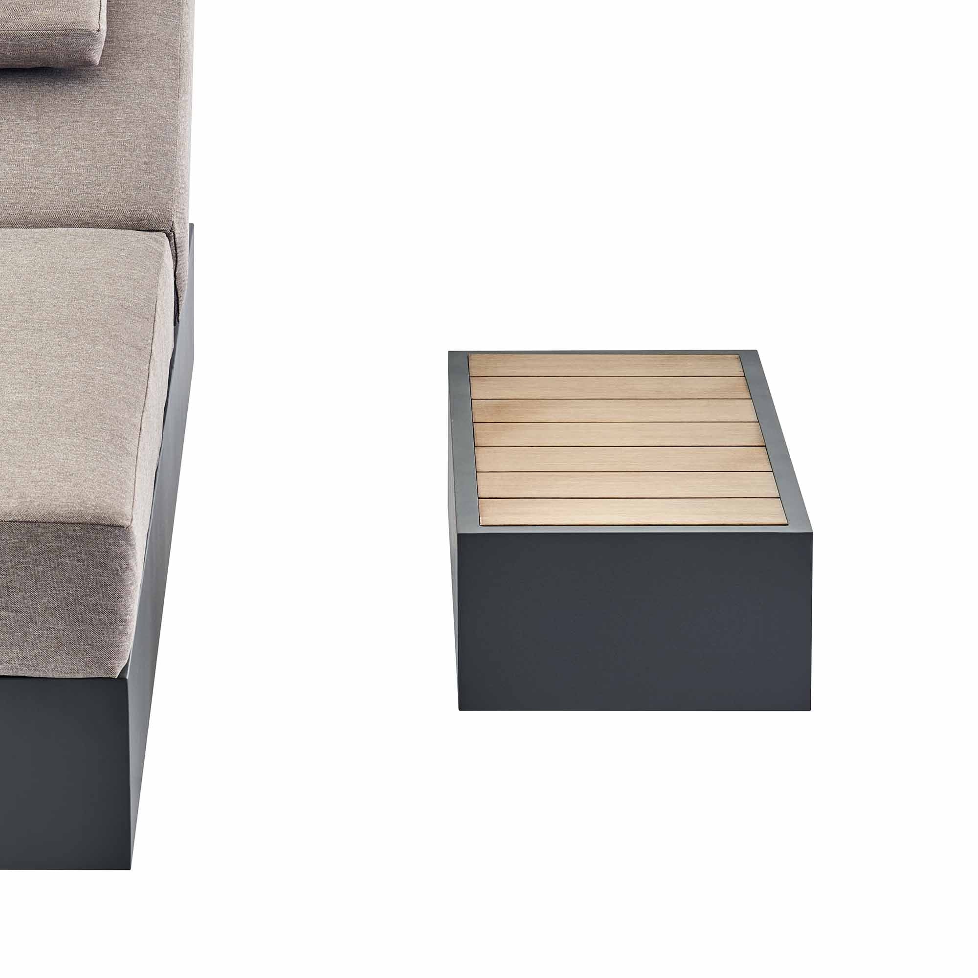 Jardin Aluminium Outdoor Side Table, Granite - Image 5