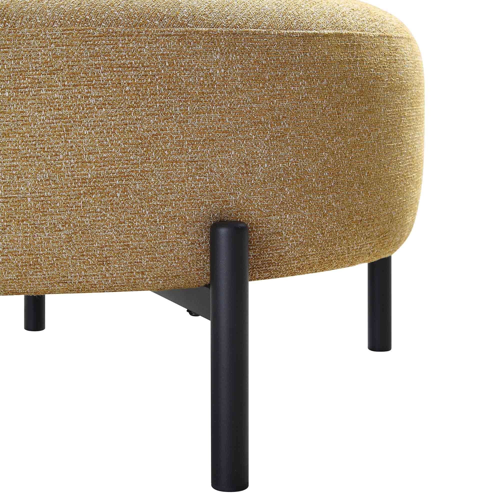 Amboise Armchair with Ball Cushion, Marigold Textured Fabric - Image 14