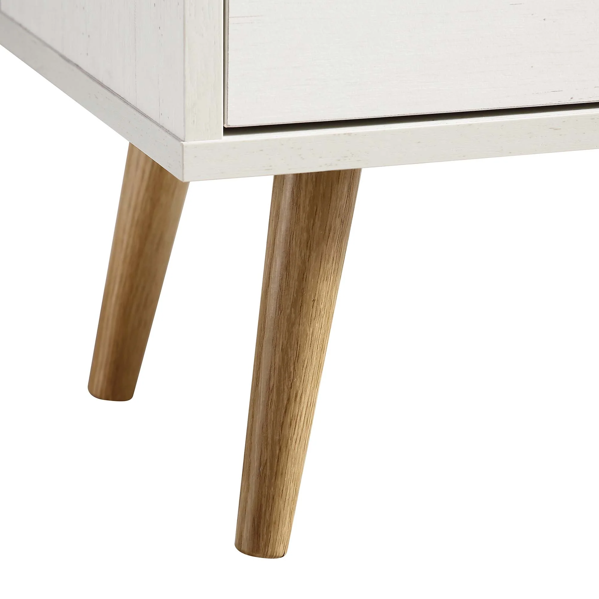 Anya Woven Rattan 3-Drawer Bedside Table in White - Image 11