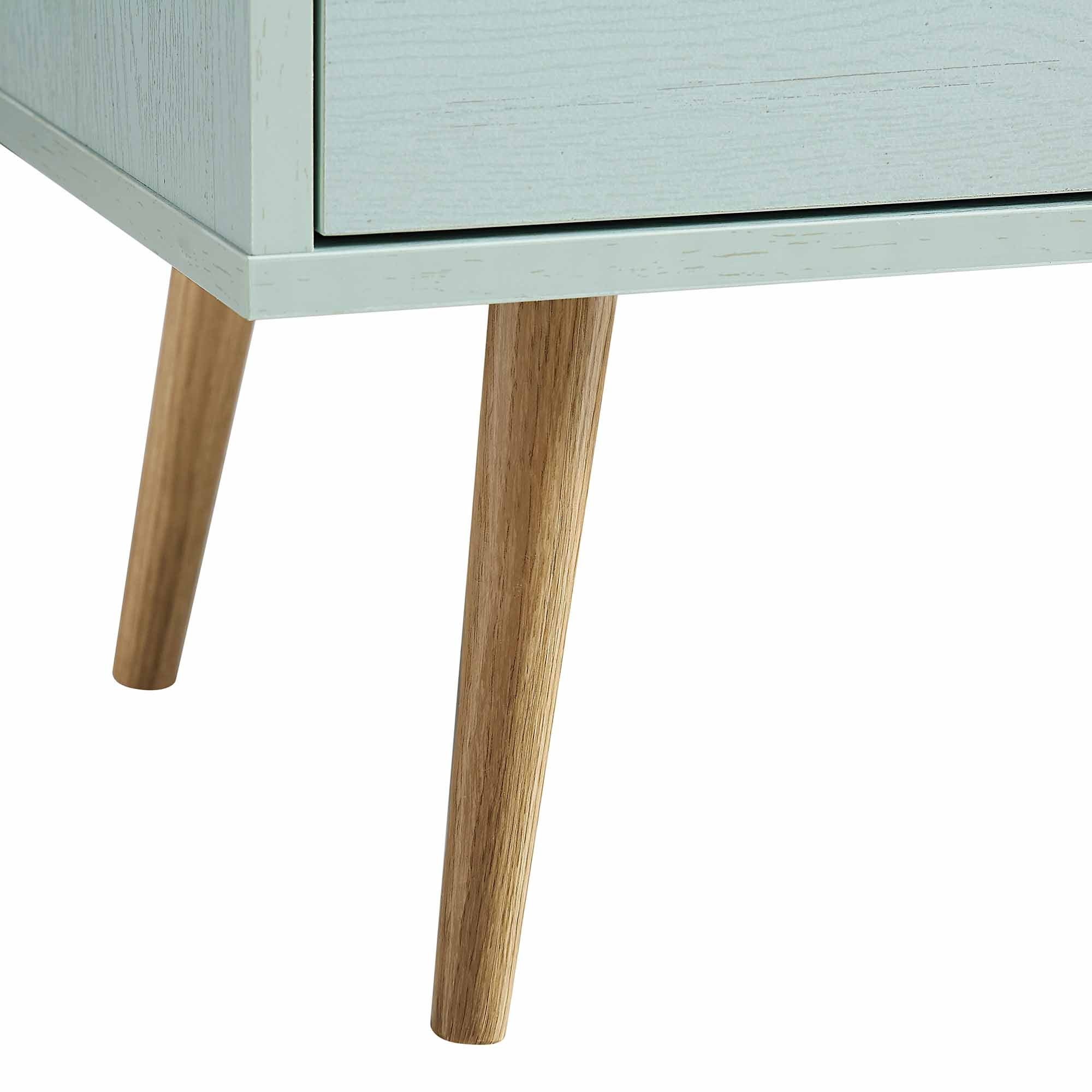 Anya Woven Rattan 3-Drawer TV Unit in Mint - Image 12