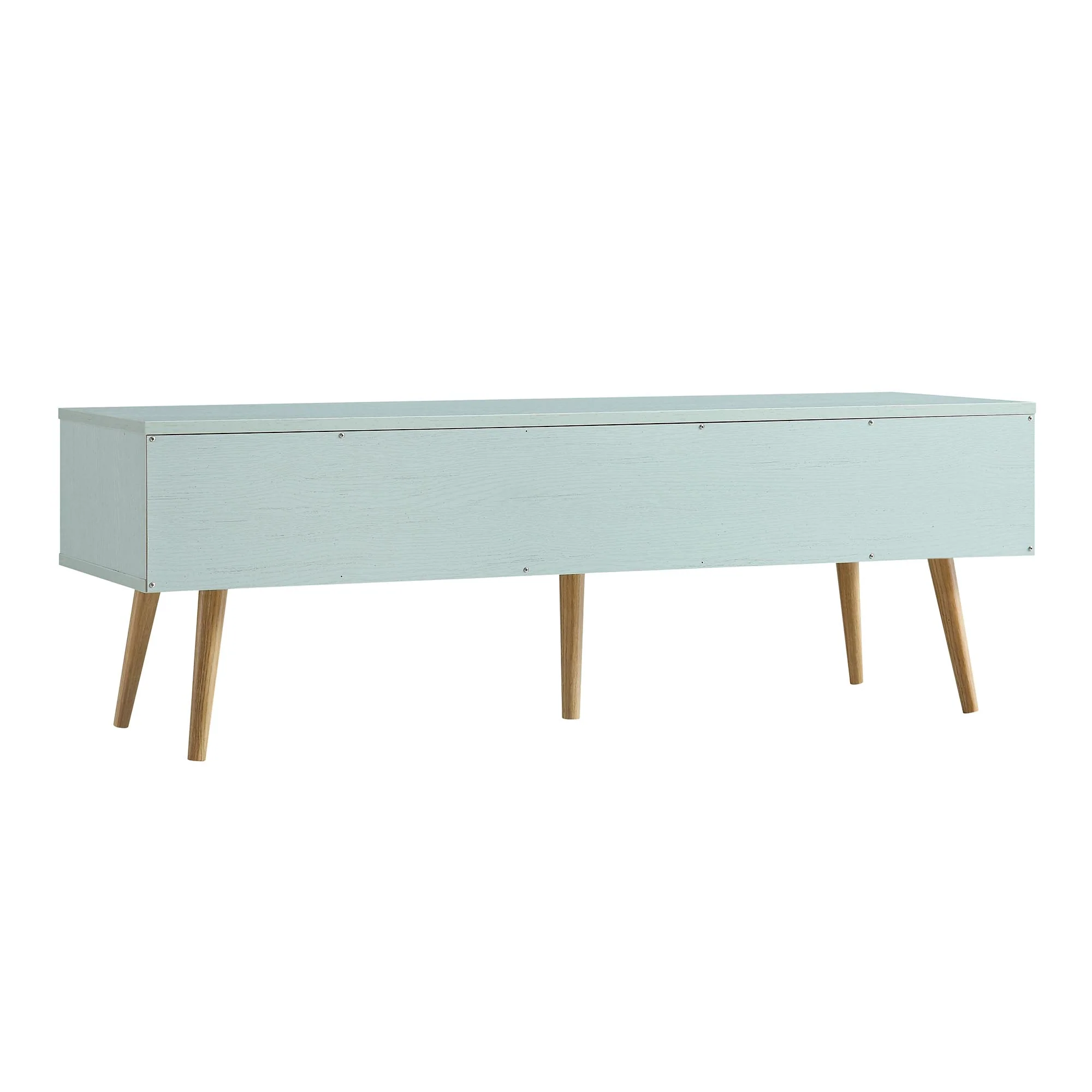 Anya Woven Rattan 3-Drawer TV Unit in Mint - Image 7