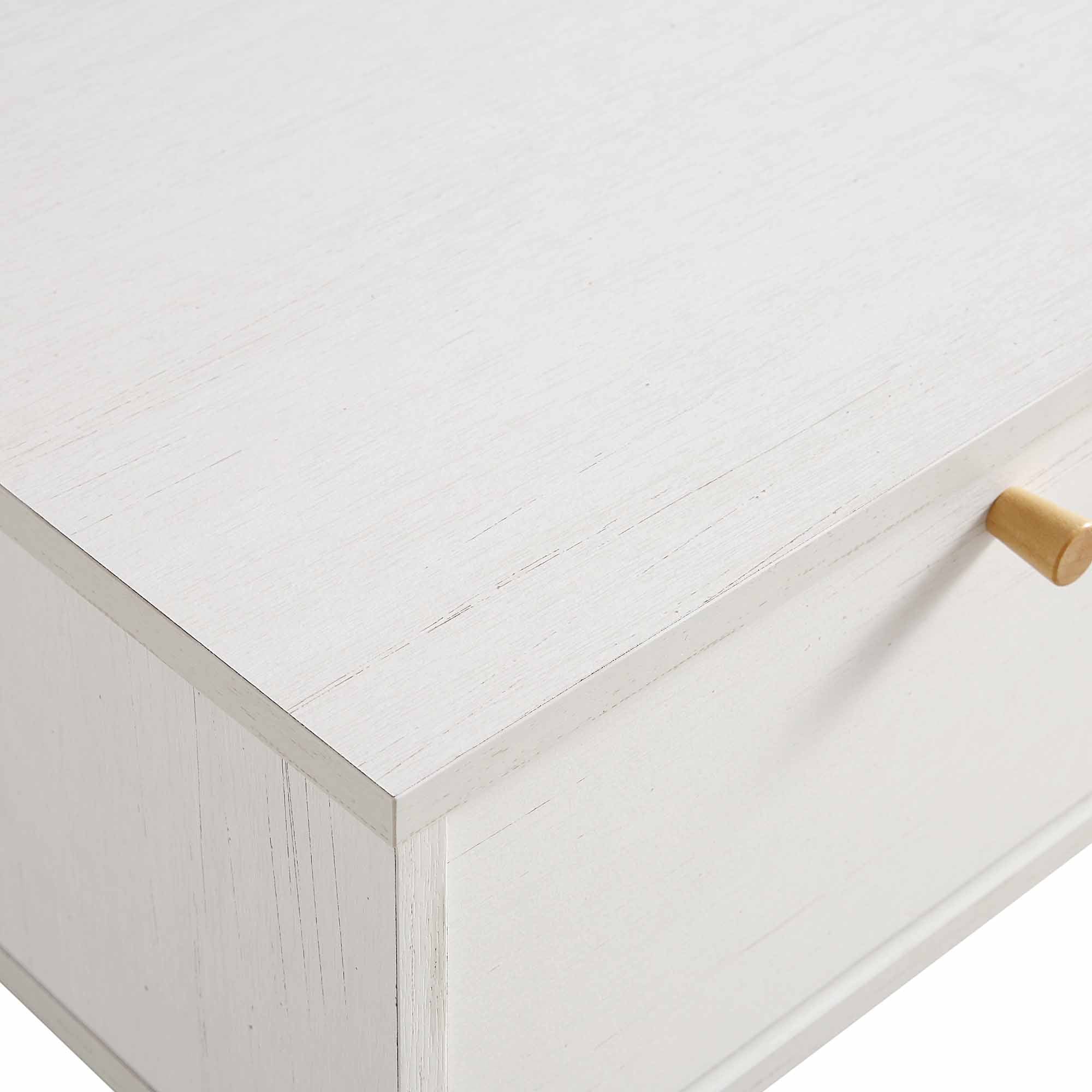 Anya Woven Rattan 3-Drawer TV Unit in White - Image 12
