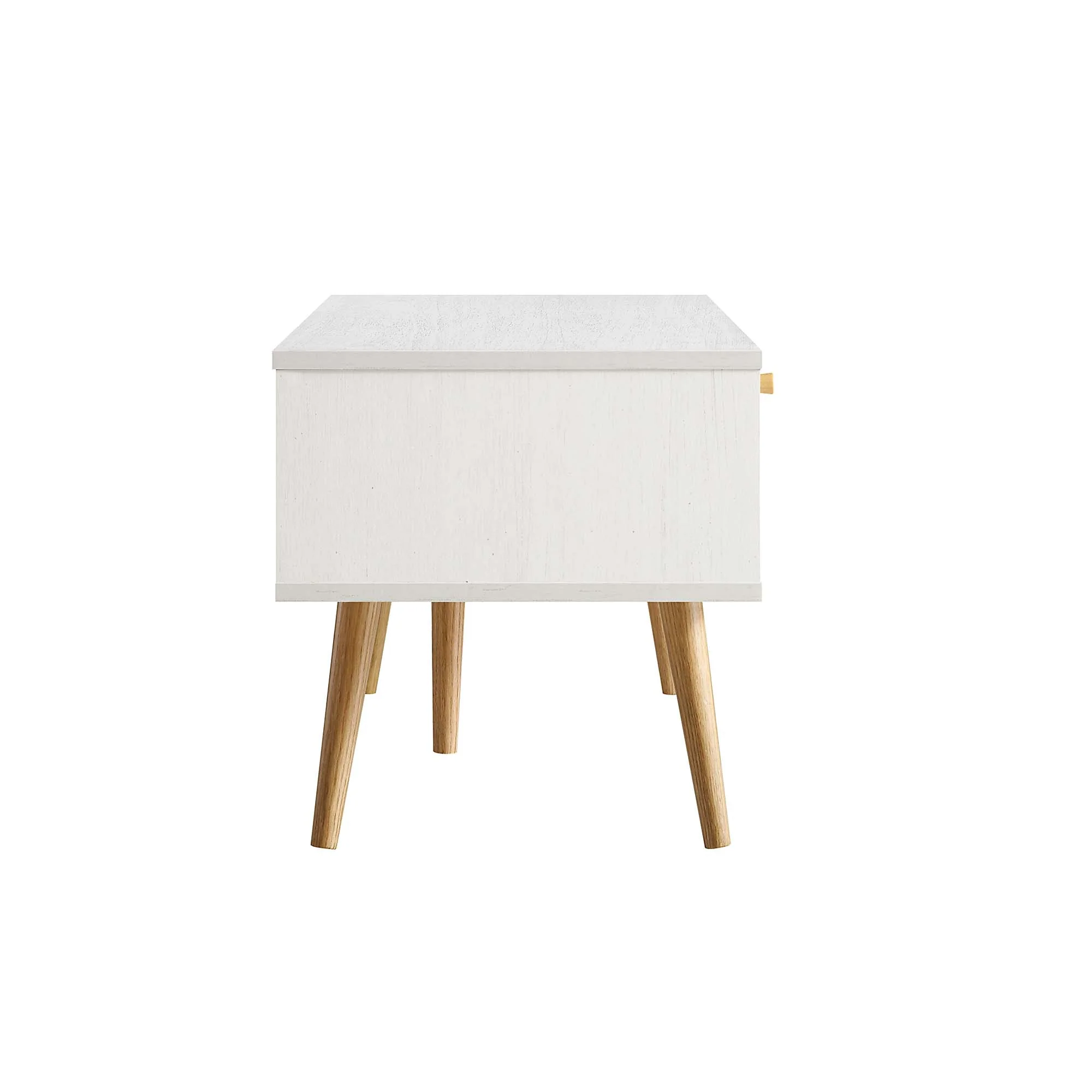 Anya Woven Rattan 3-Drawer TV Unit in White - Image 8