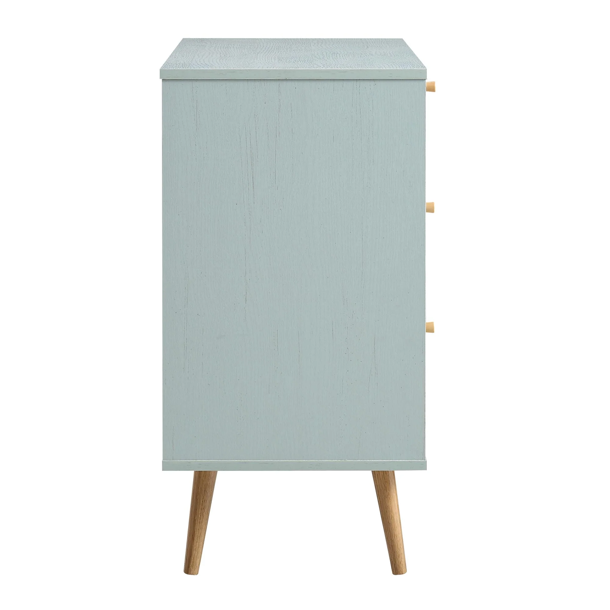 Anya Woven Rattan Chest of 3 Drawer in Mint Colour - Image 7