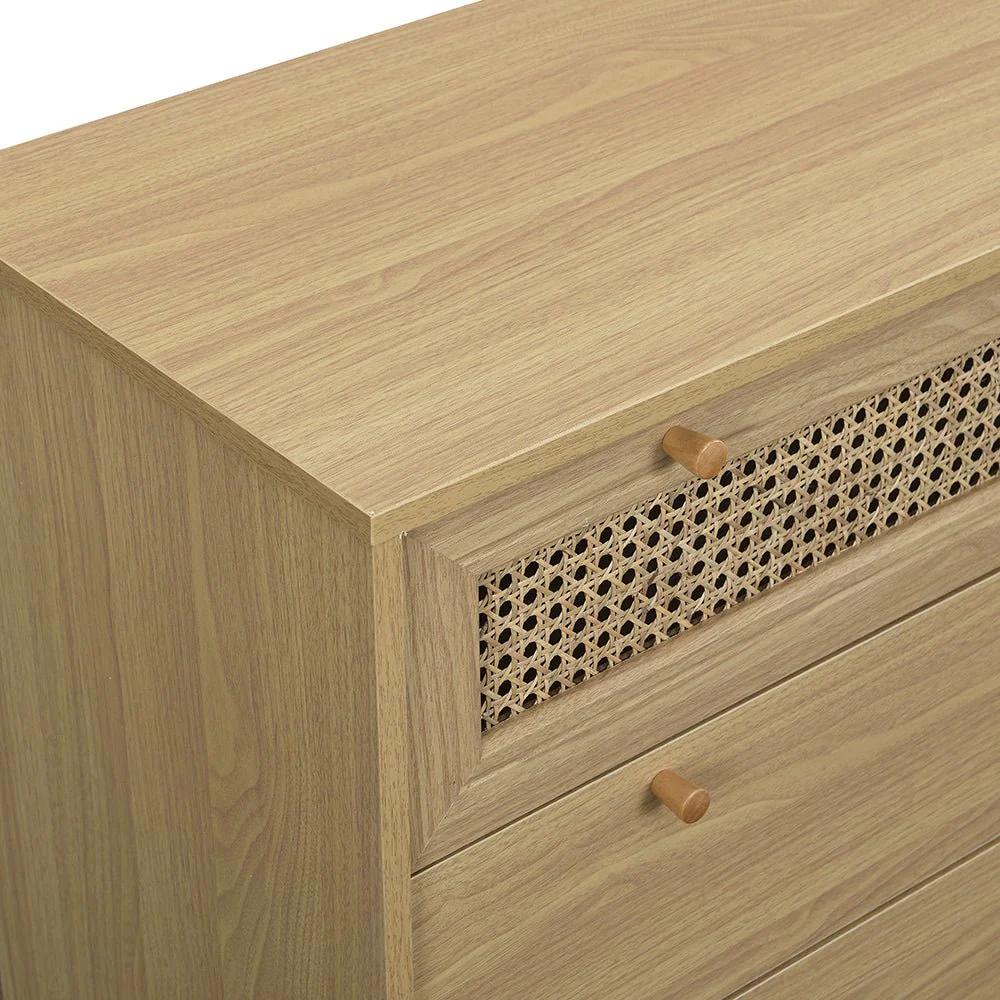 Anya Woven Rattan Chest of 3 Drawer in Natural Colour - Image 7