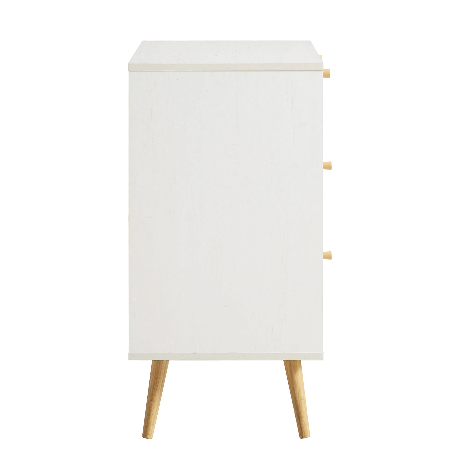 Anya Woven Rattan Chest of 3 Drawers in White - Image 7
