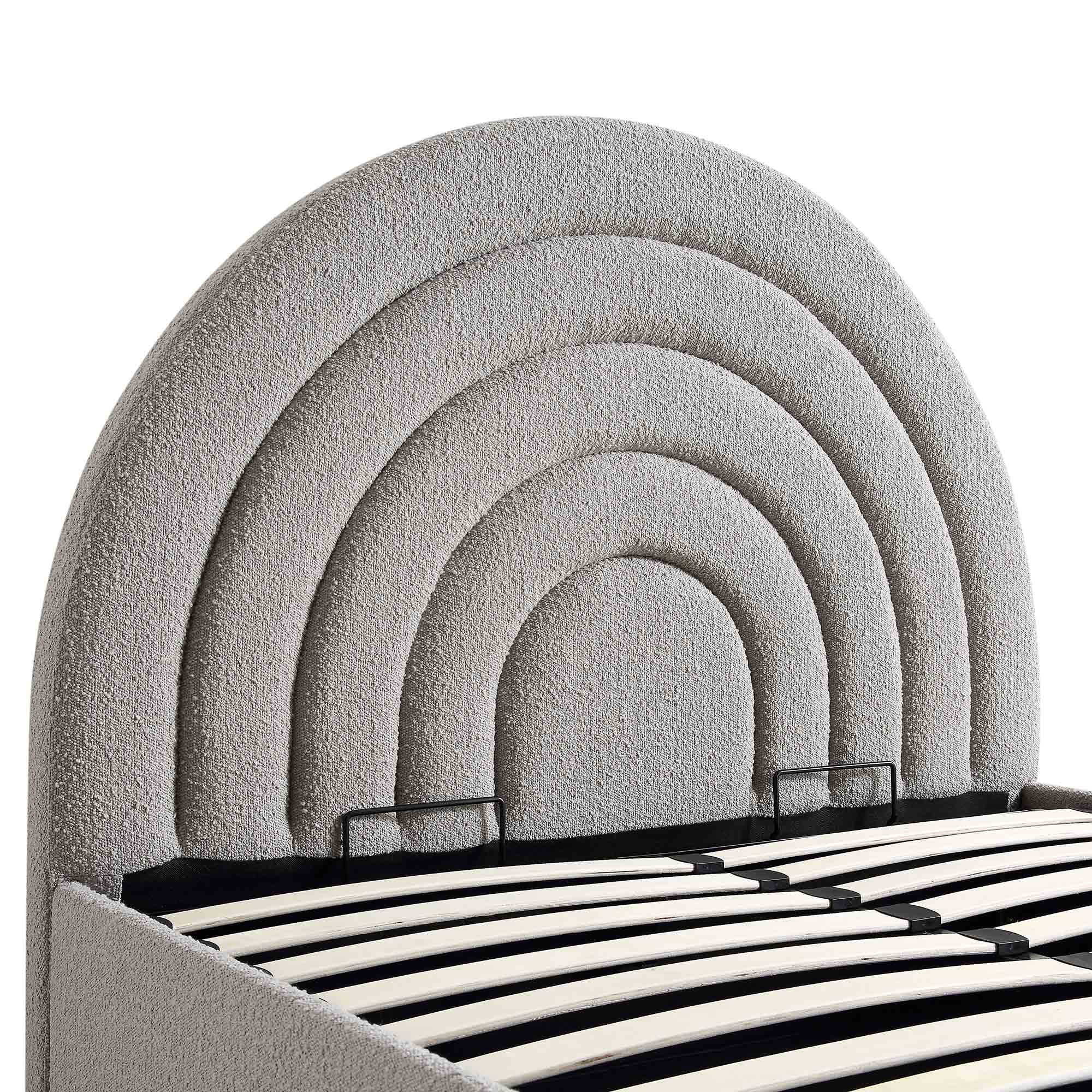 Archer Grey Boucle Ottoman Storage Bed - Image 8