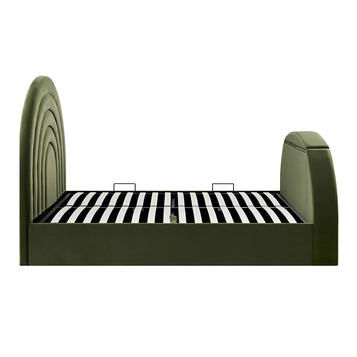 Archer Moss Green Velvet Ottoman TV Bed - Image 17