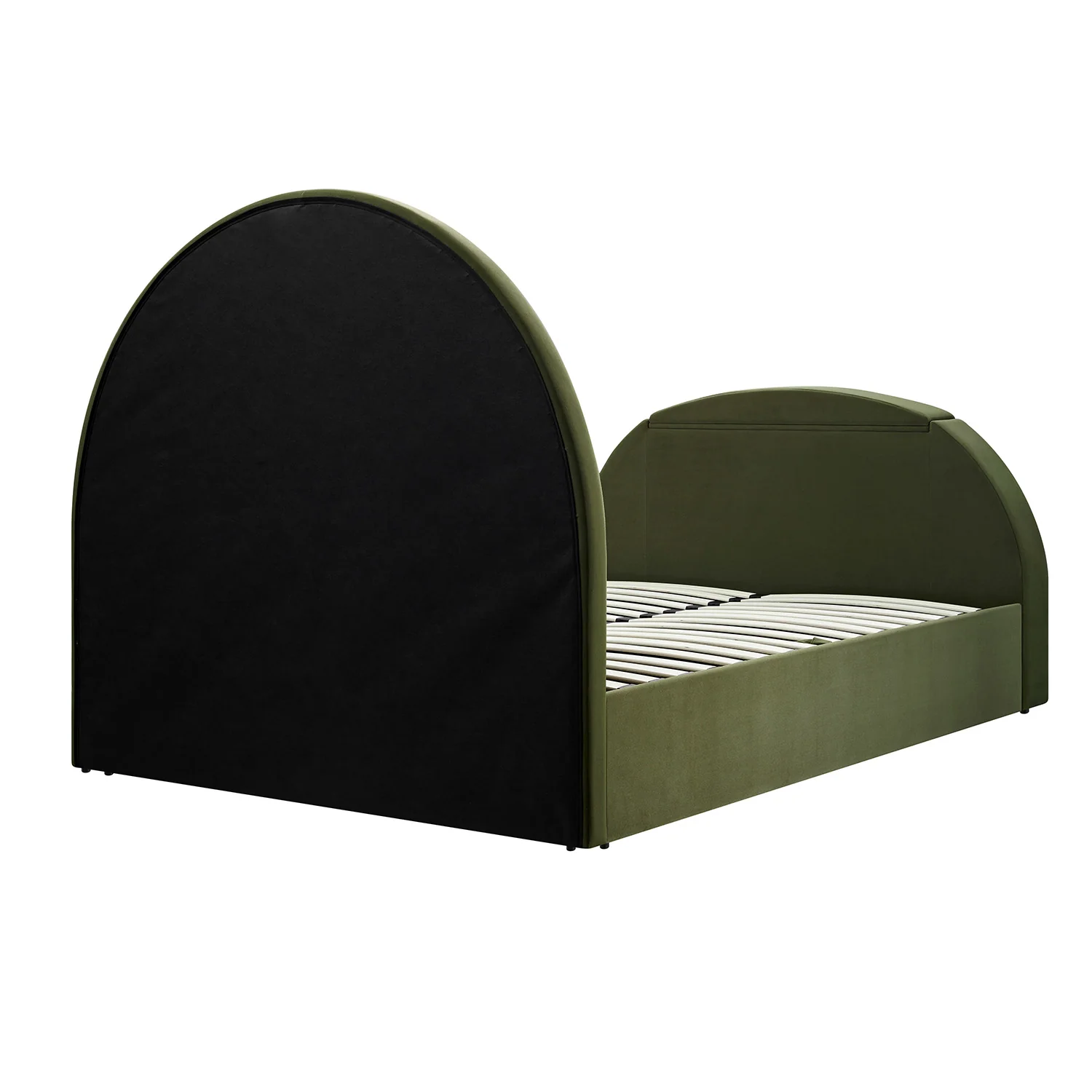 Archer Moss Green Velvet Ottoman TV Bed - Image 18